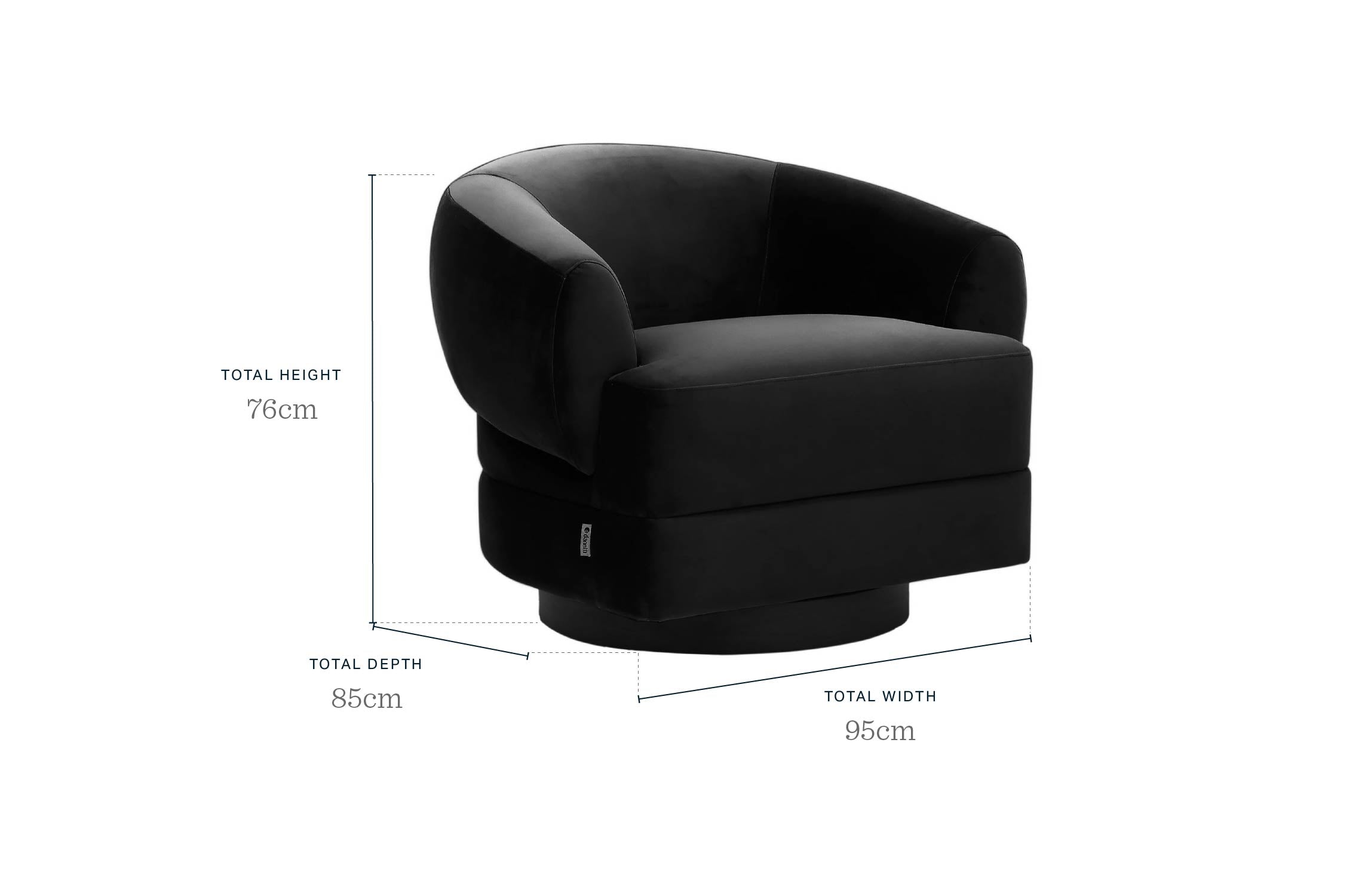 Callan toffee red velvet swivel accent chair