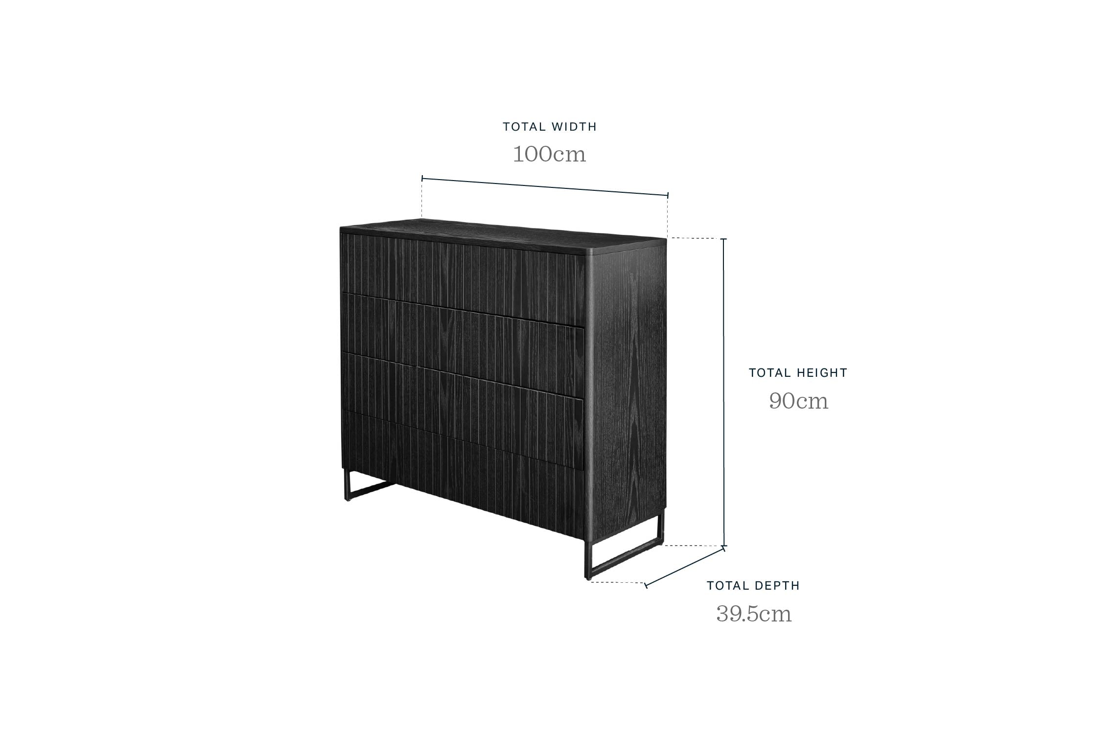 Toronto dark ash chest of drawers