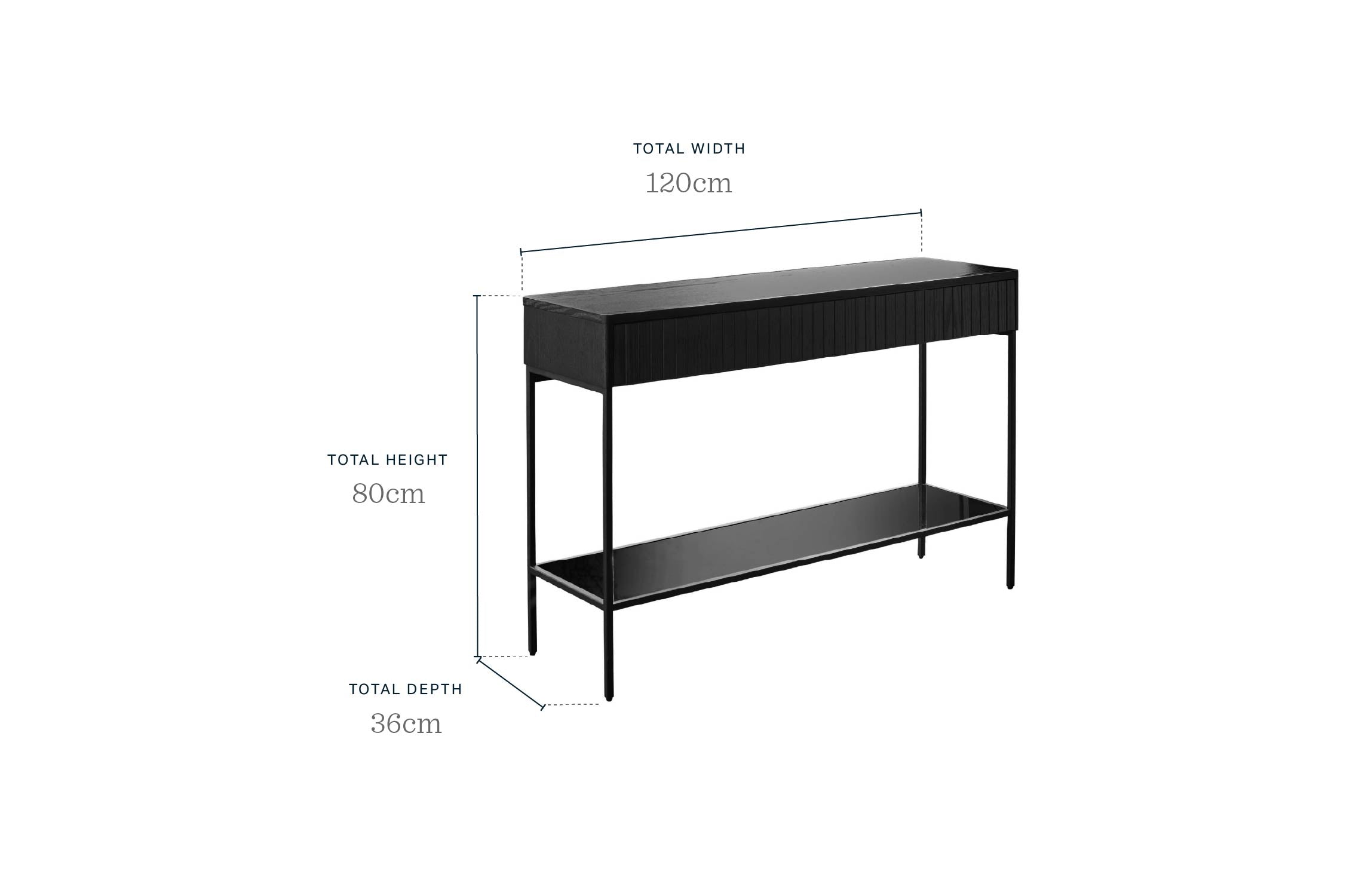 Toronto Dark Ash Console Table