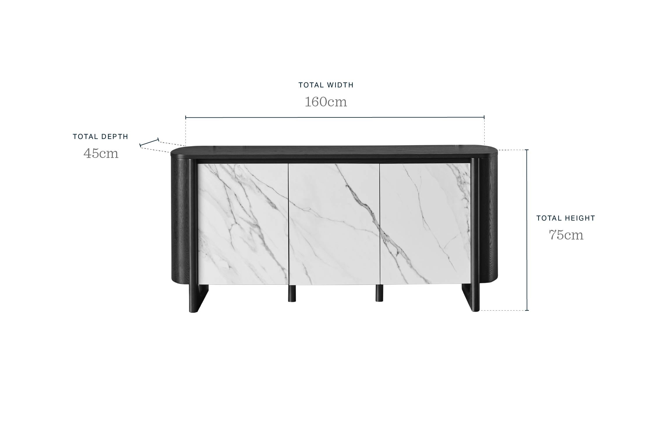 Orlan natural ceramic sideboard