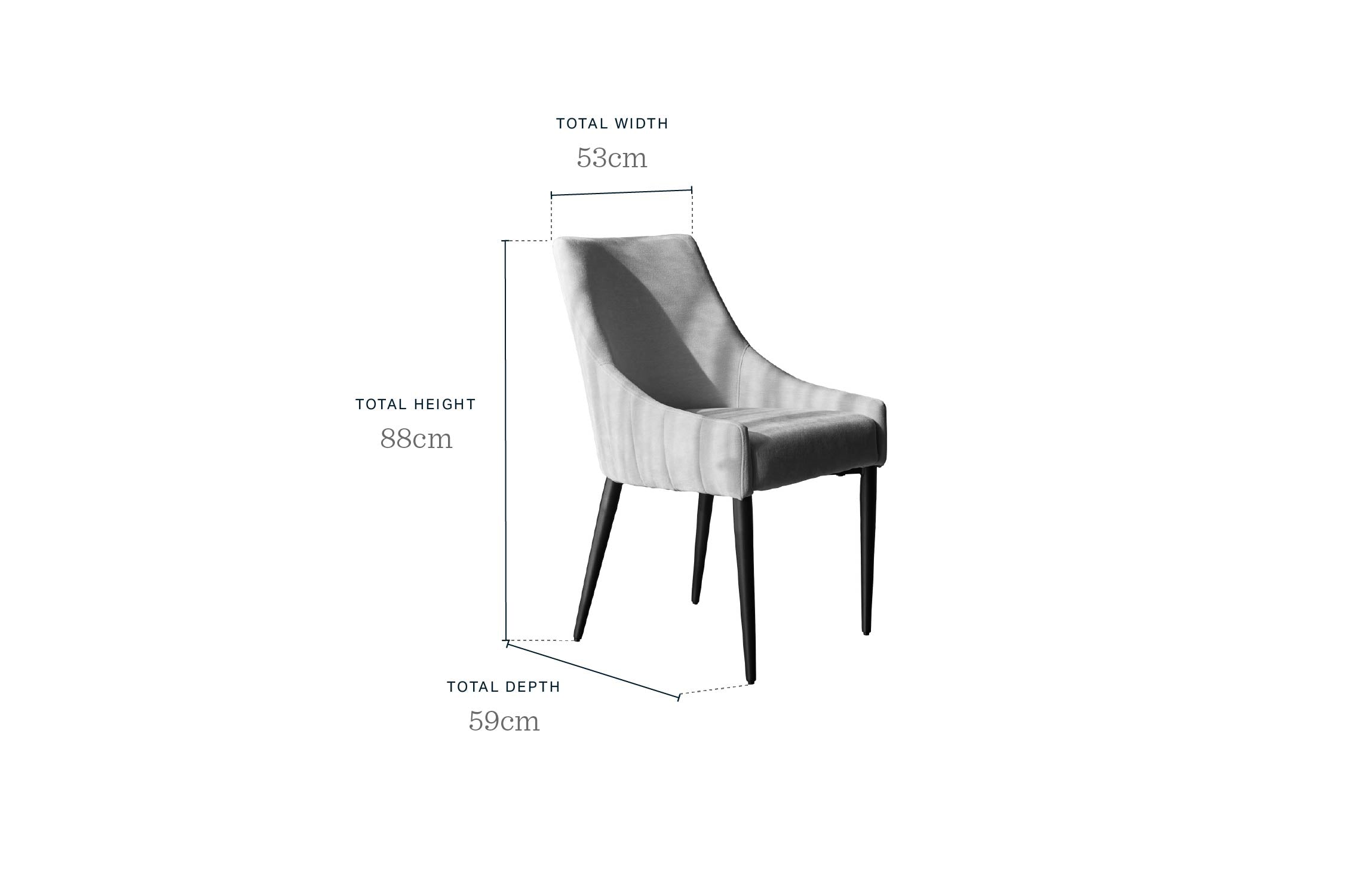 Juliana Champagne Velvet With Stainless Steel Dining Chair
