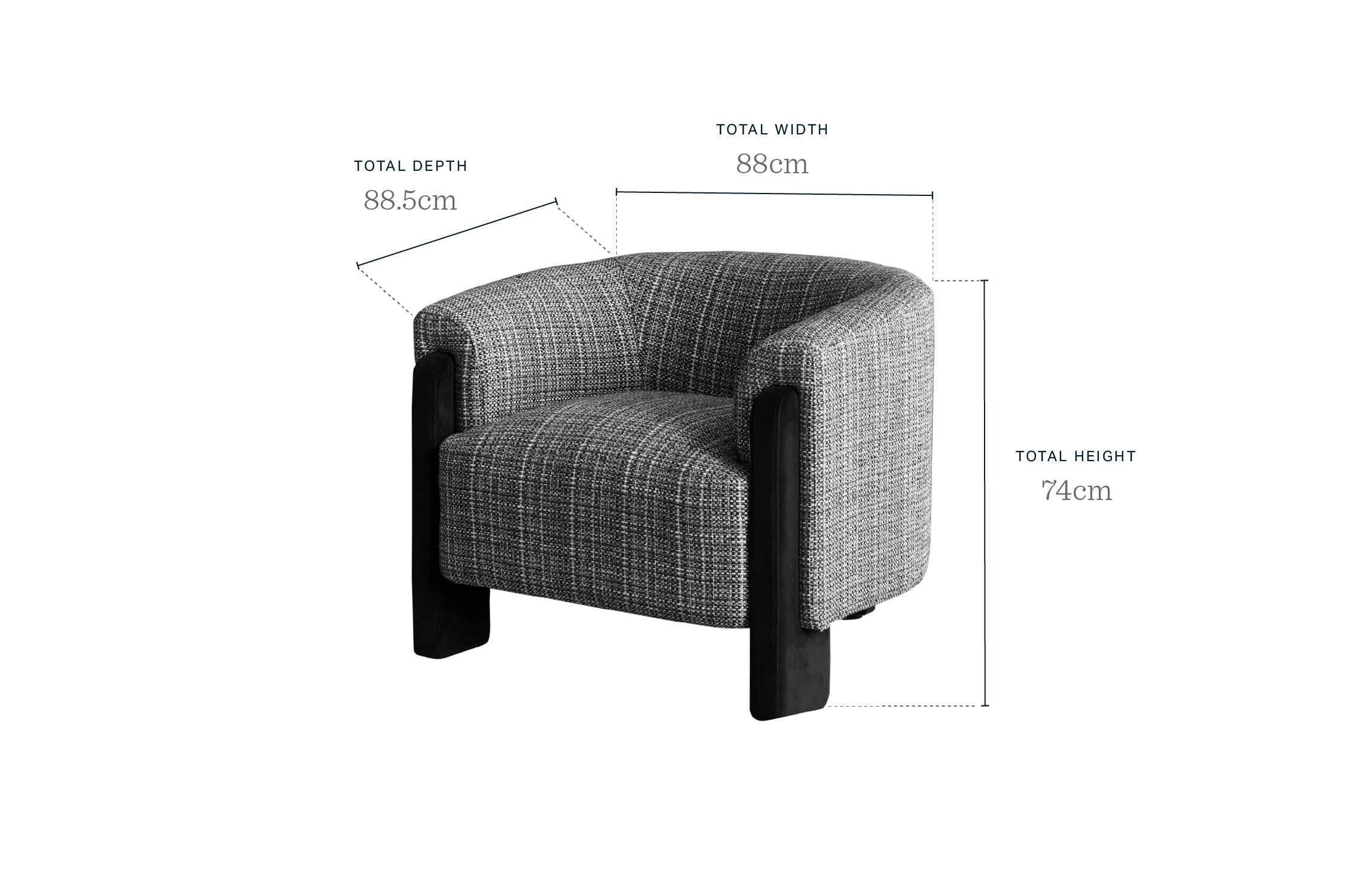 Miles toffee red mixed material occasional chair