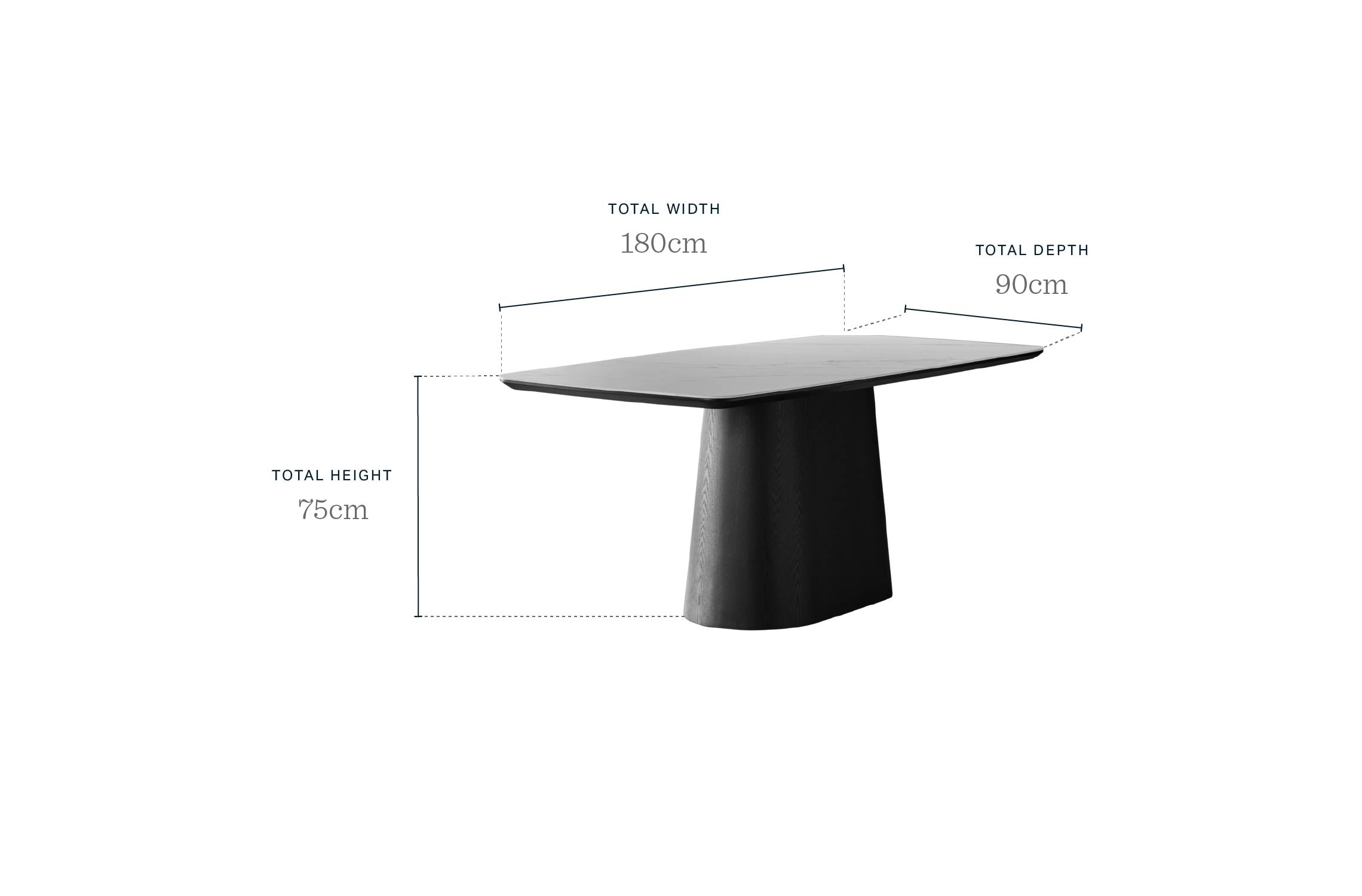 Manhattan white ceramic 8 seater dining table