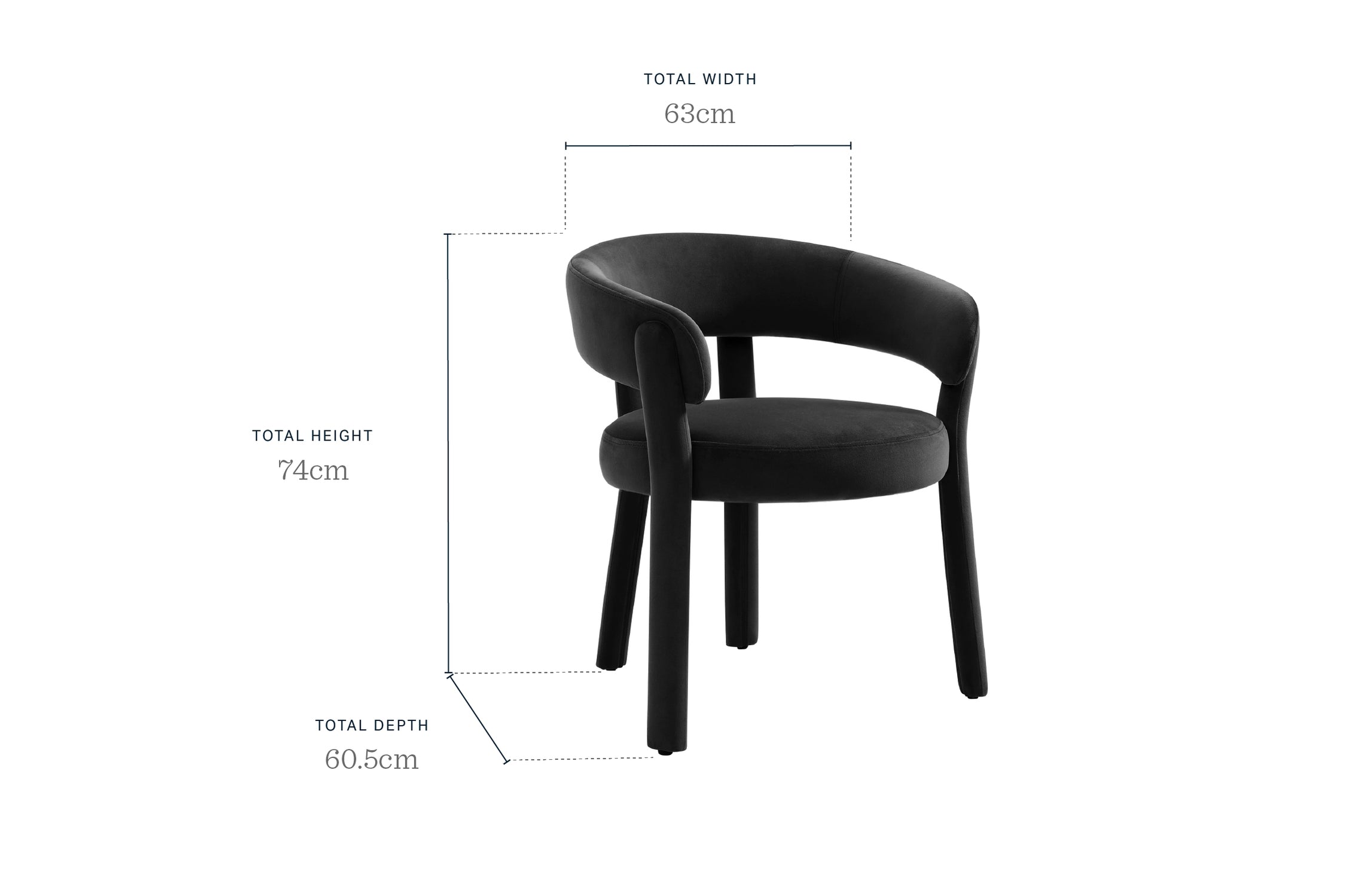Anya plum velvet dining chair