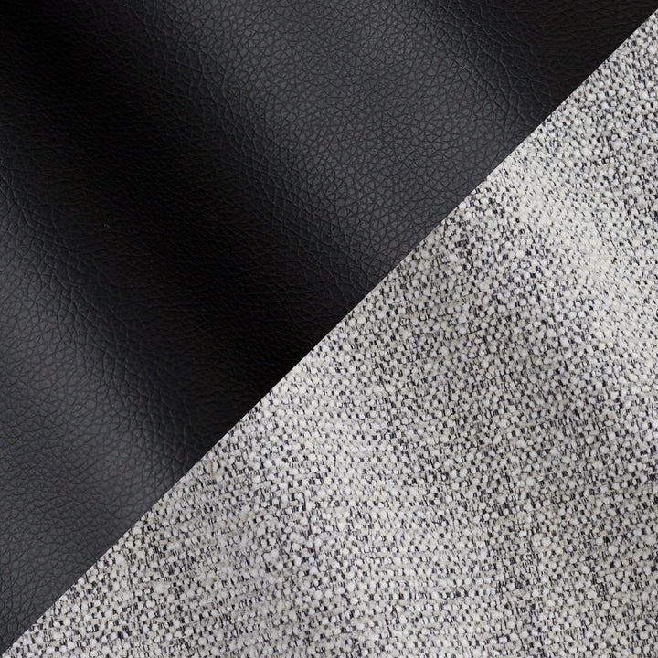 Salt and Pepper Chunky Chenille and Black Durosoft Touch Faux Leather II