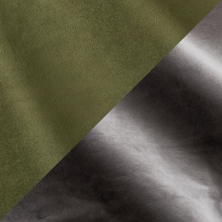 Olive Green Velvet and Mocha Plush Velvet