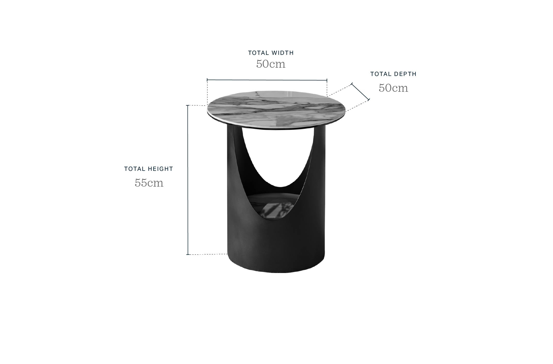 Giotto natural ceramic side table