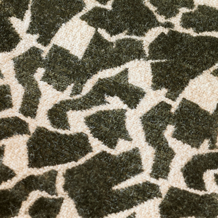 Dark Green Abstract Pattern Fabric