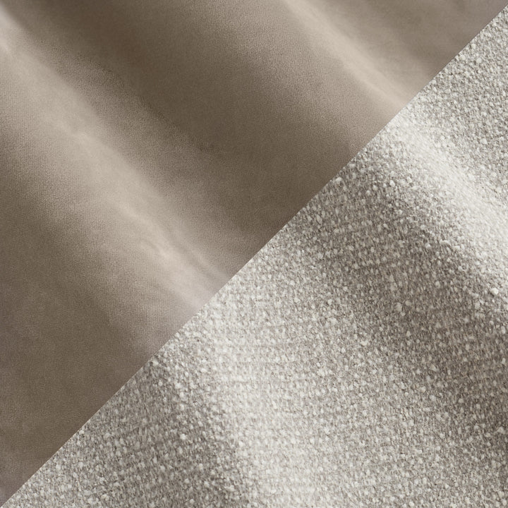 Champagne Plush Velvet and Natural Chunky Chenille