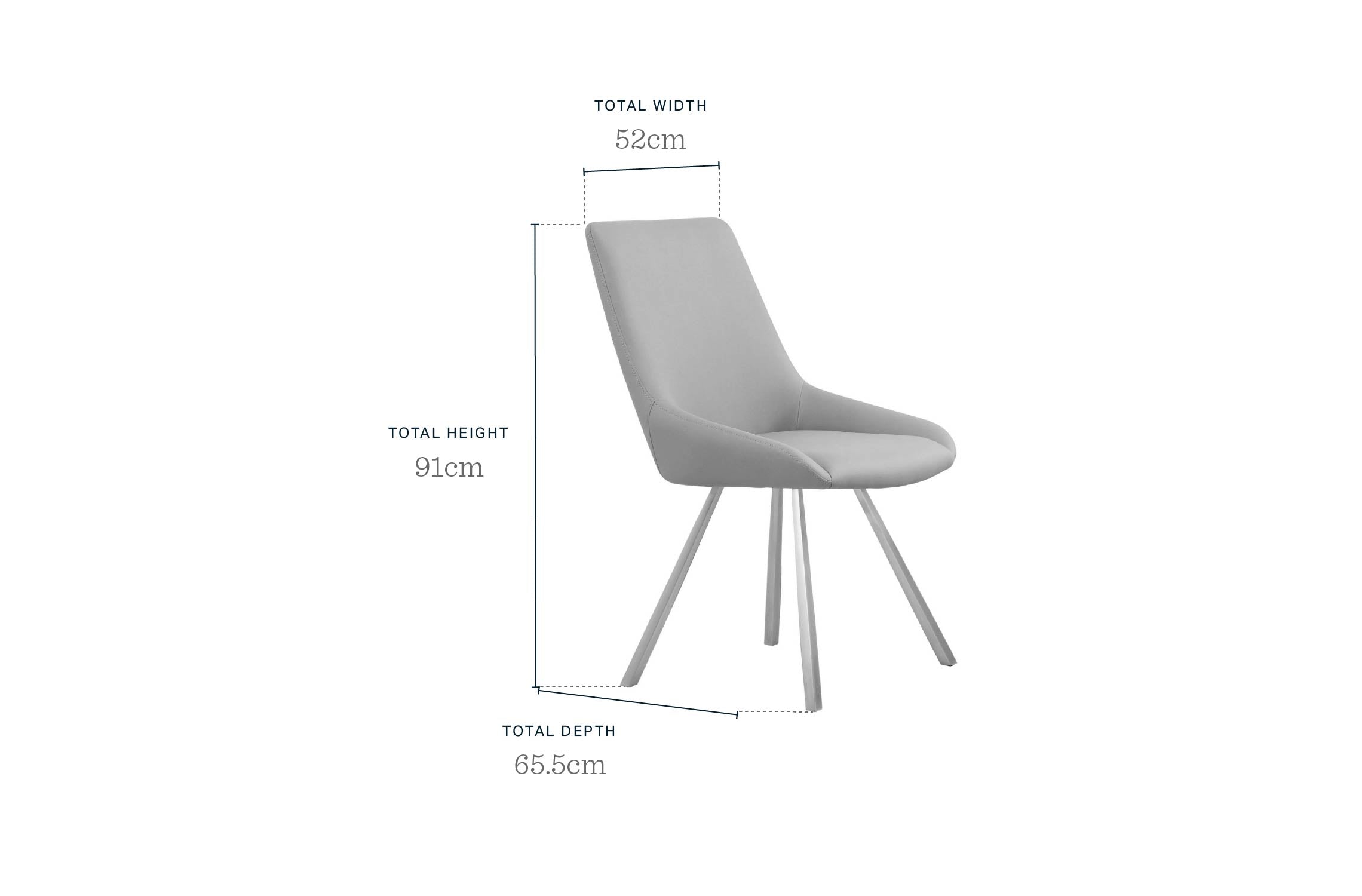 Theo Light Grey Faux Leather Dining Chair With Black Legs