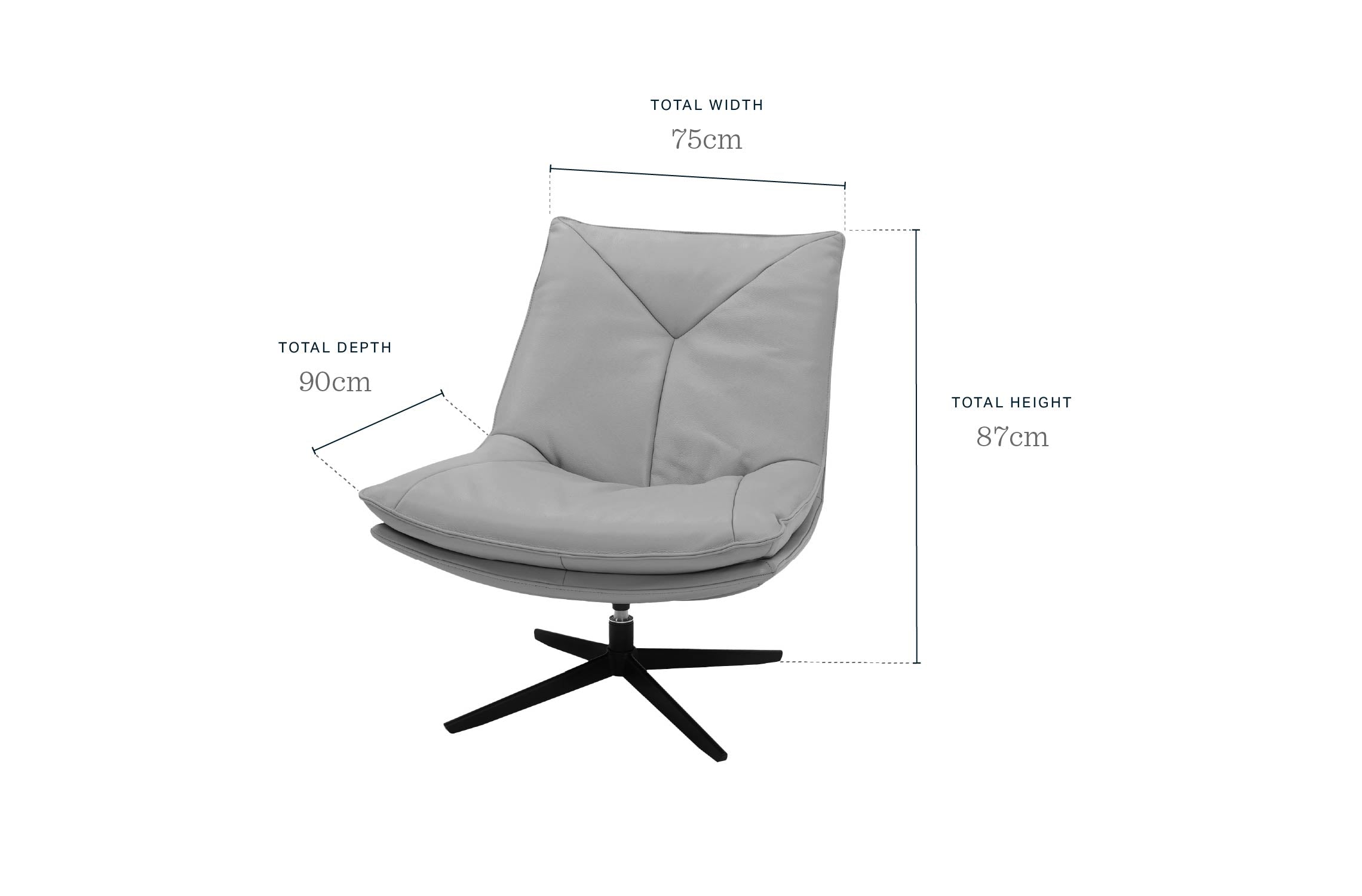 Zia natural grey fabric swivel occasional chair