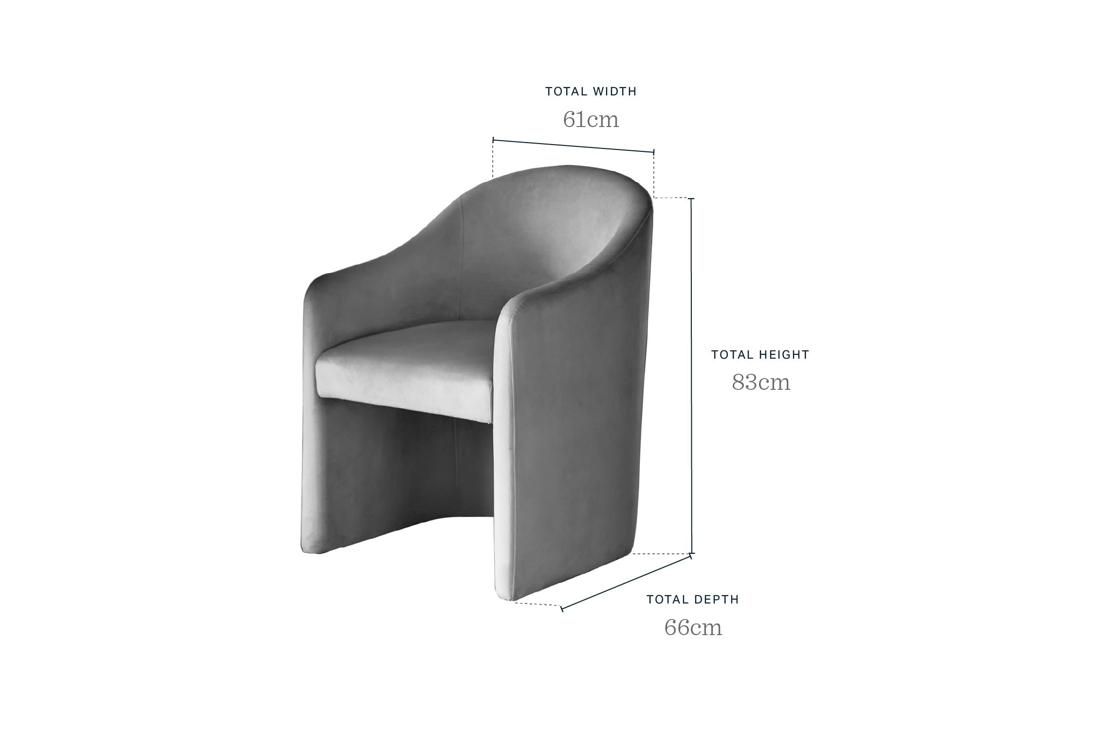 Freya champagne velvet dining chair