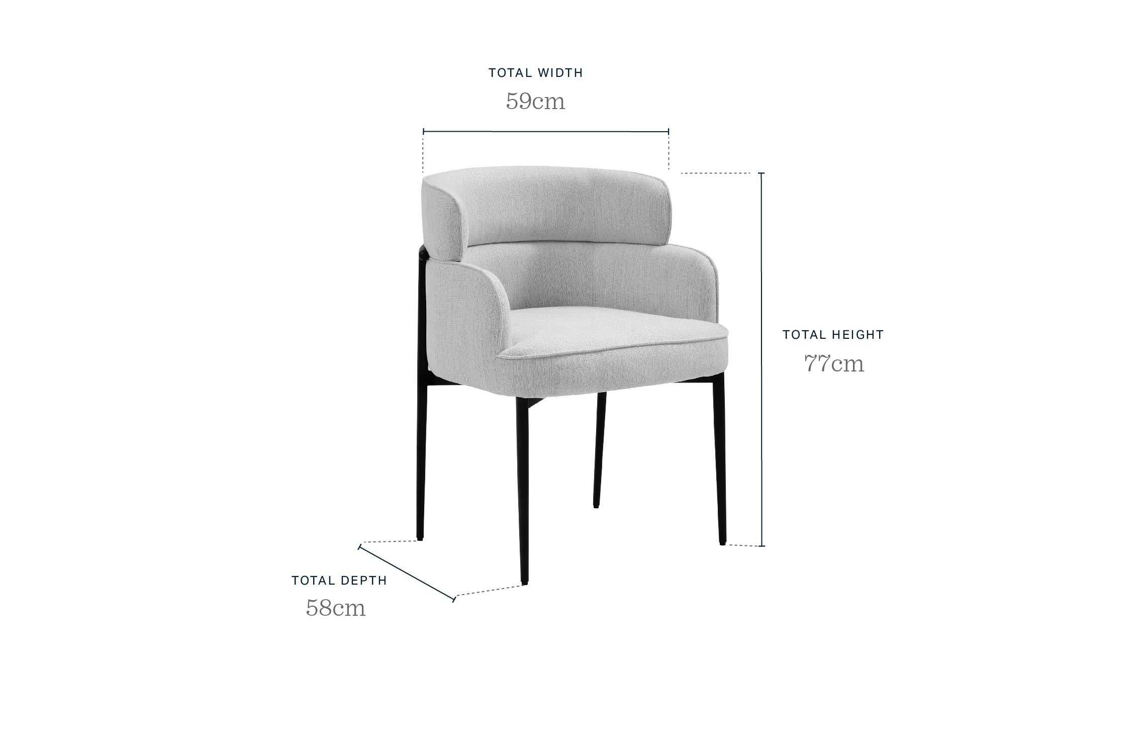 Felix ivory dual tone fabric dining chair