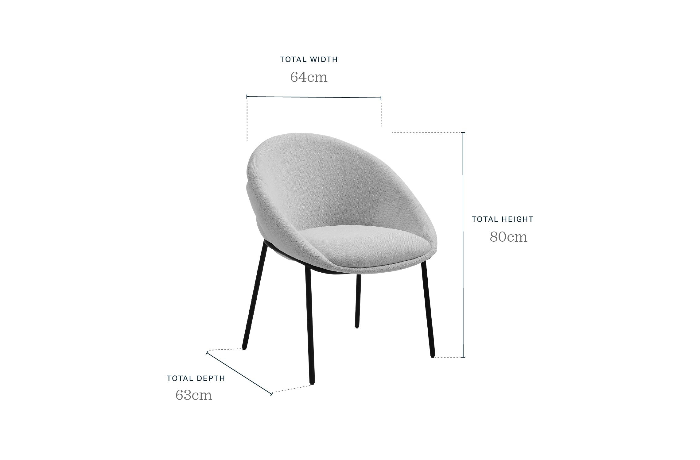 Phoebe ivory dual tone fabric dining chair