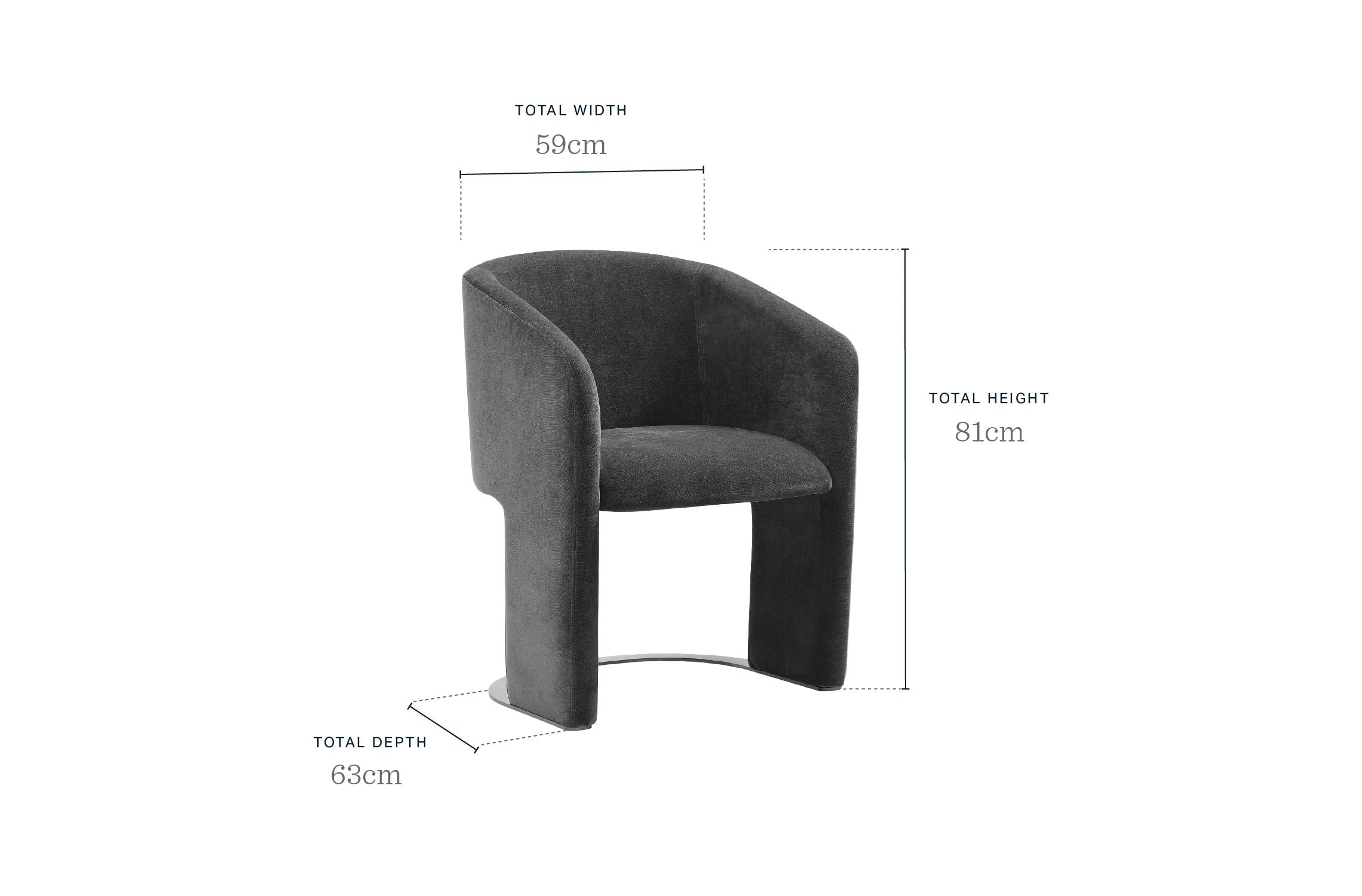 Leighton mocha chenille dining chair