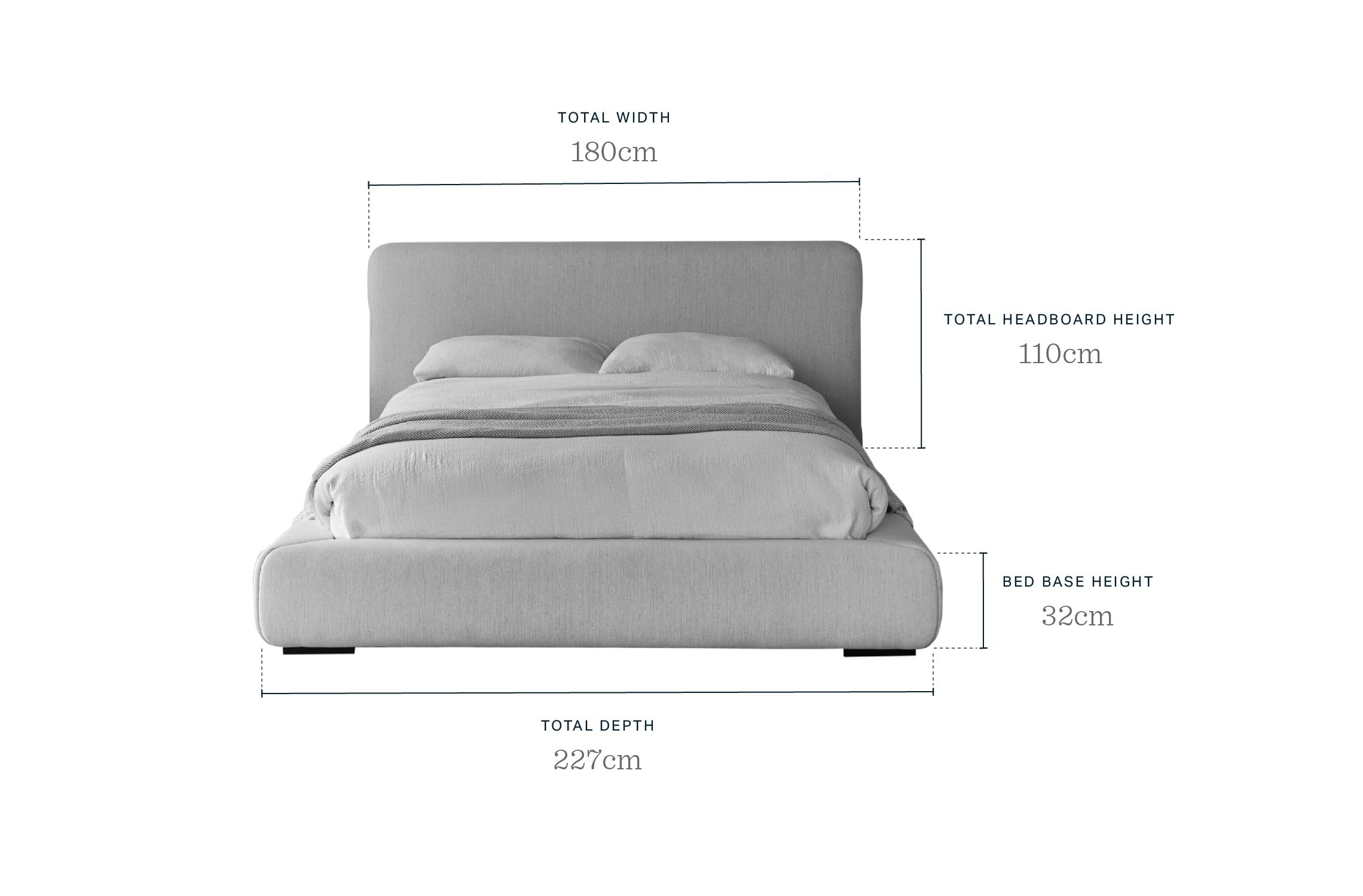 Taylor grey fabric double ottoman storage bed