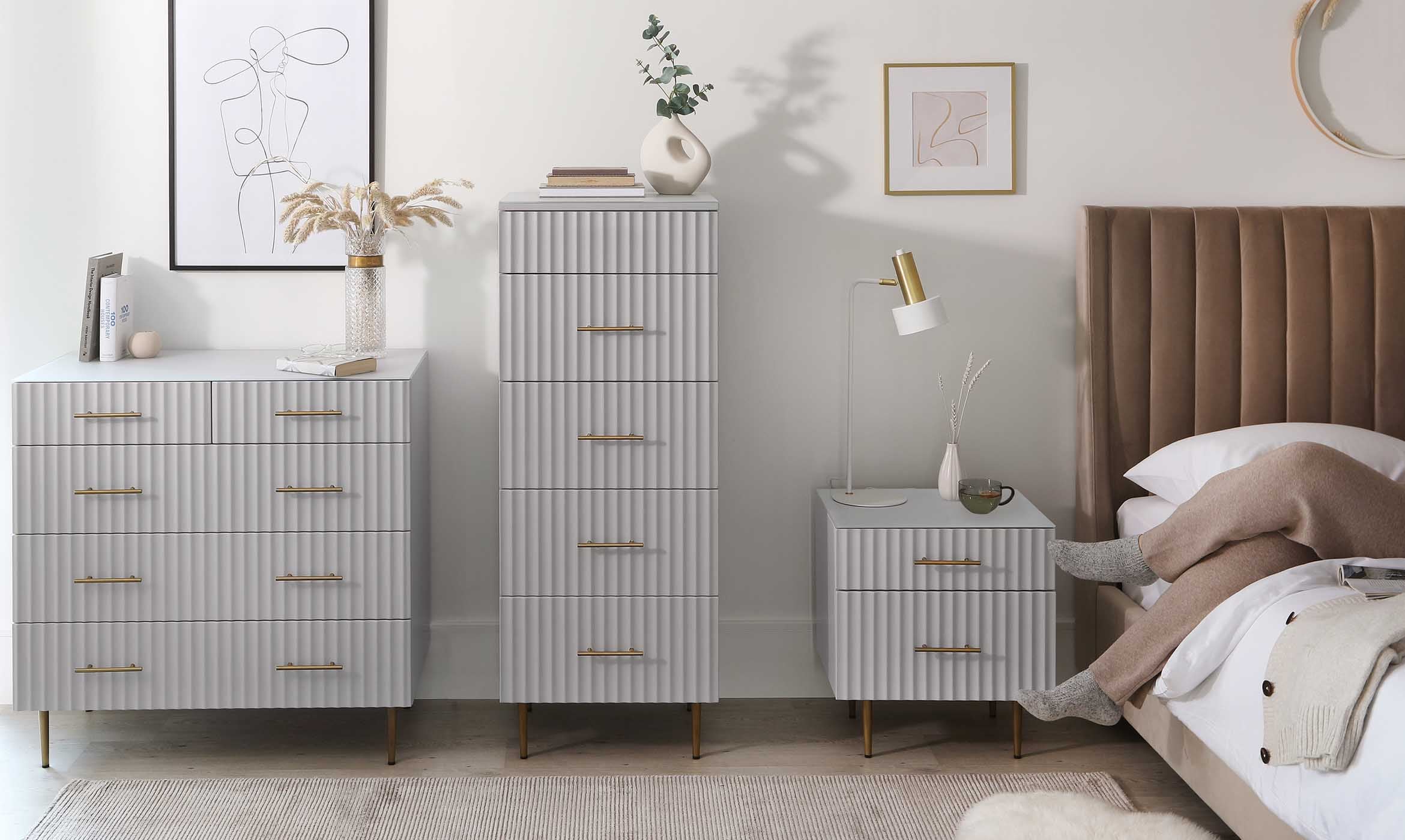 Albury Light Grey Tallboy