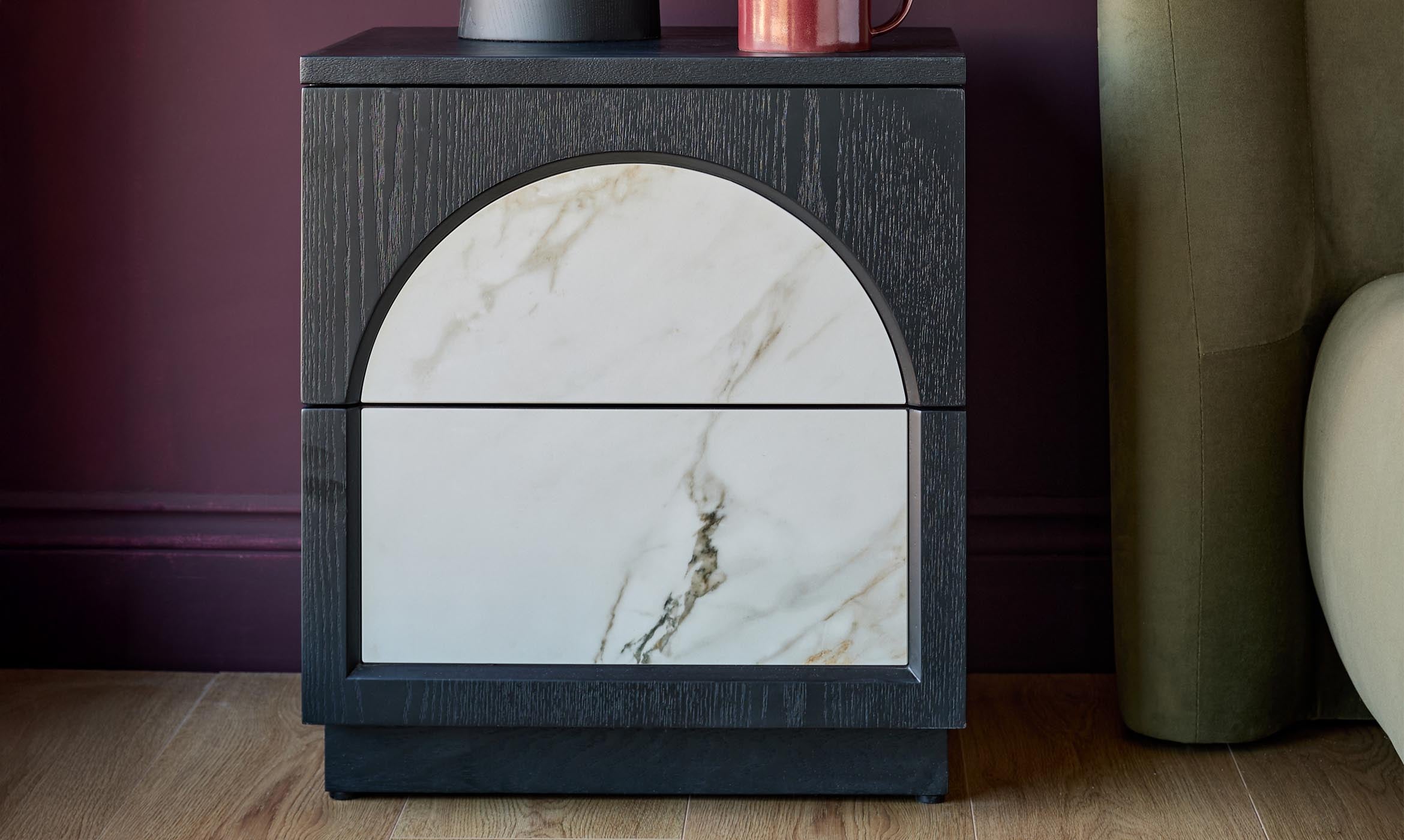 Archie natural ceramic bedside table