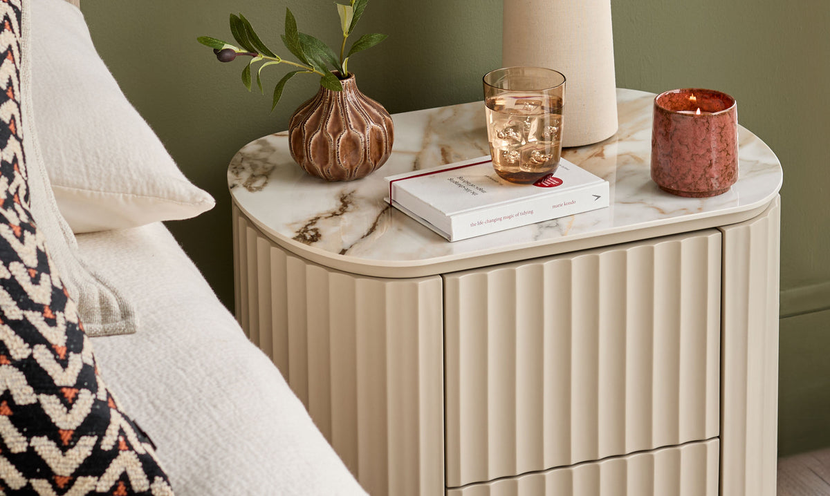 Austin natural ceramic bedside table