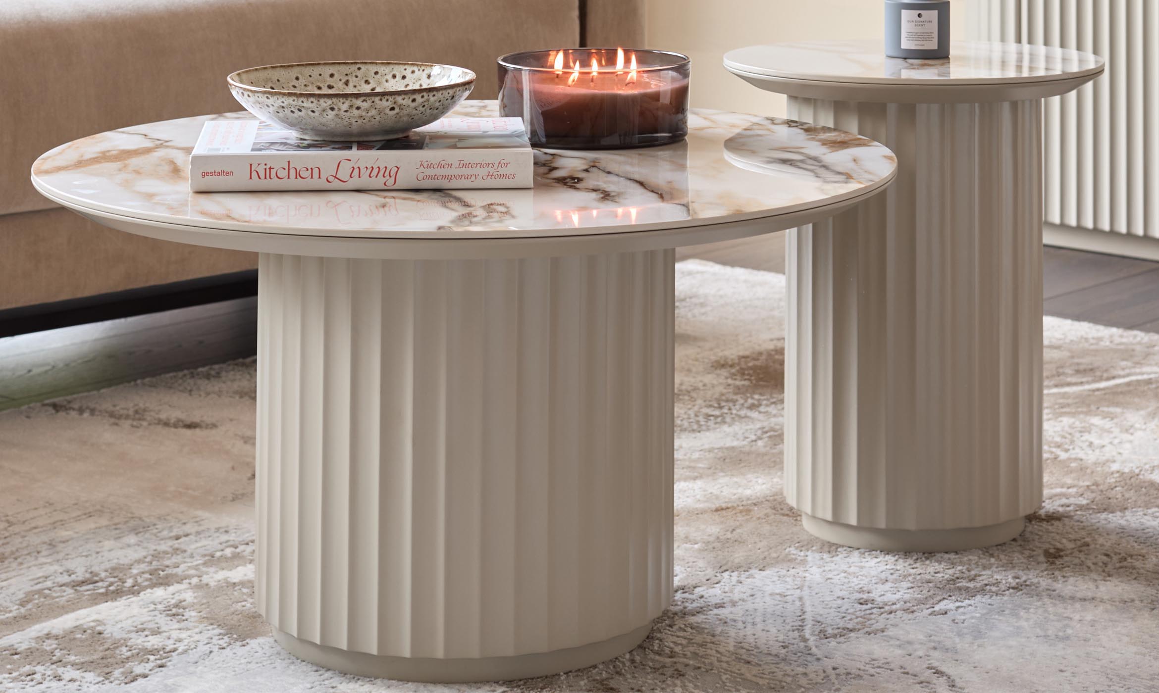 Austin natural ceramic coffee table