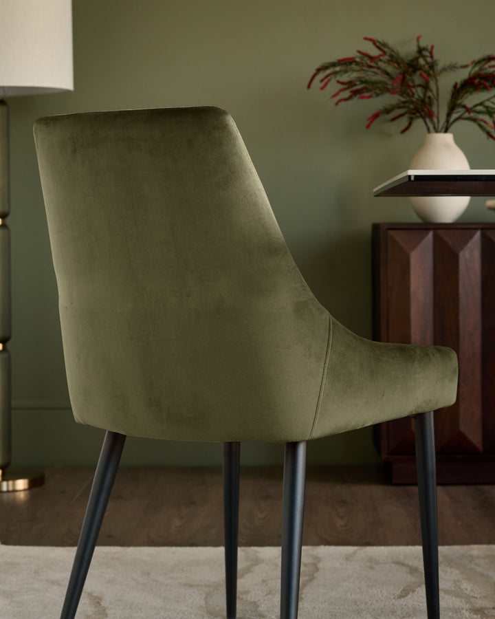 Blakely olive green velvet dining chair - set of 2