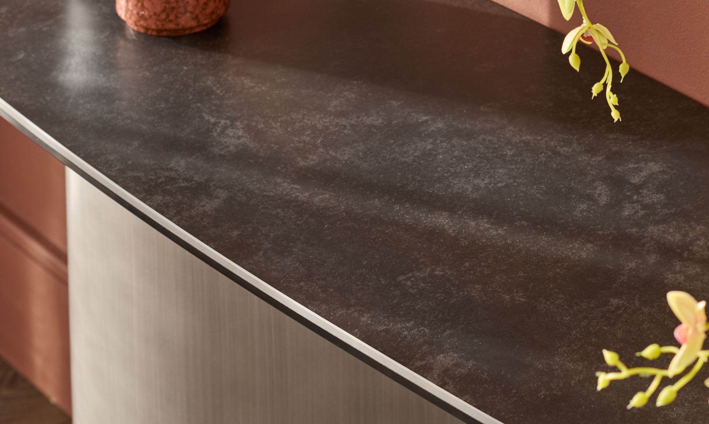 Carlo dark grey ceramic console table