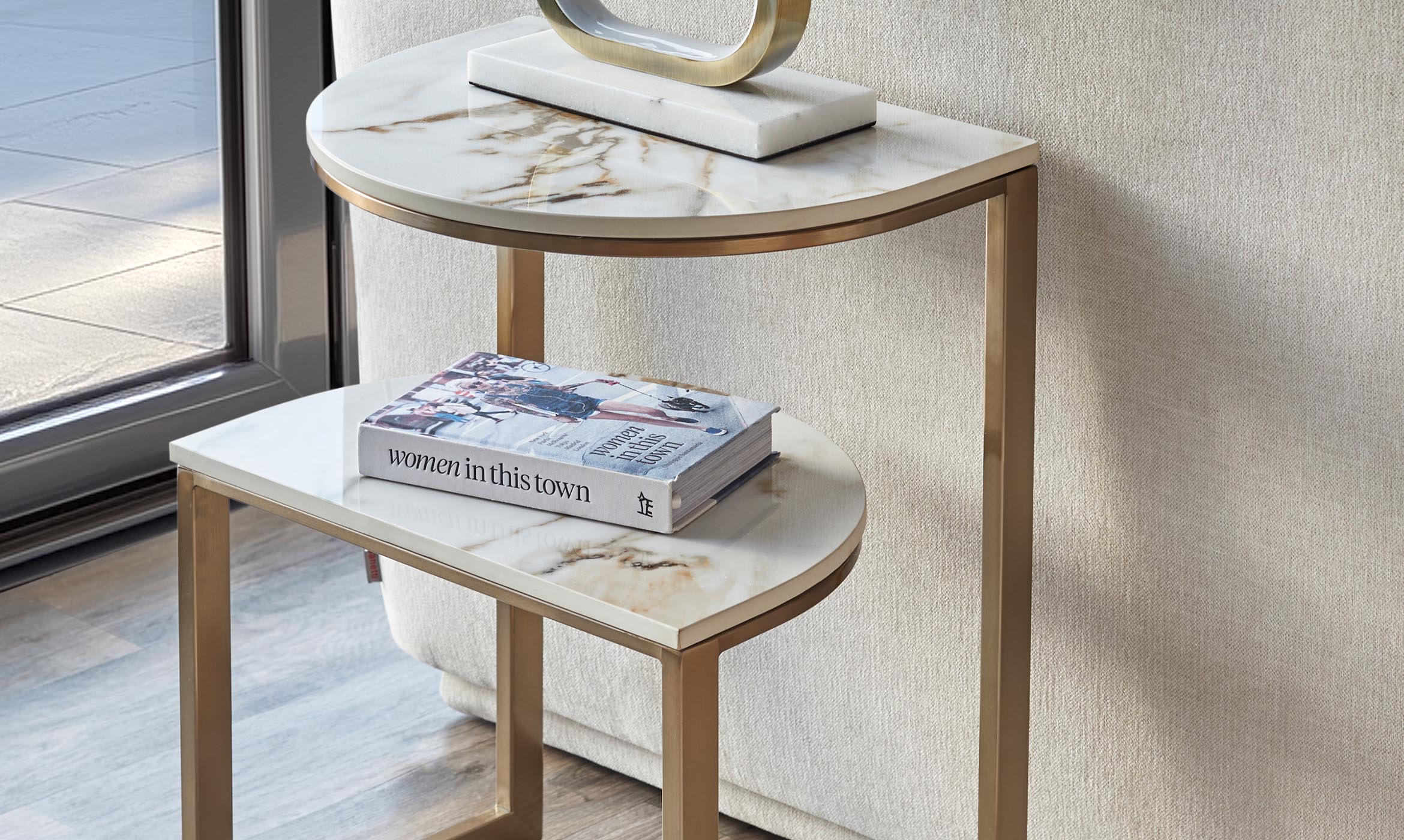 Demi natural ceramic side table
