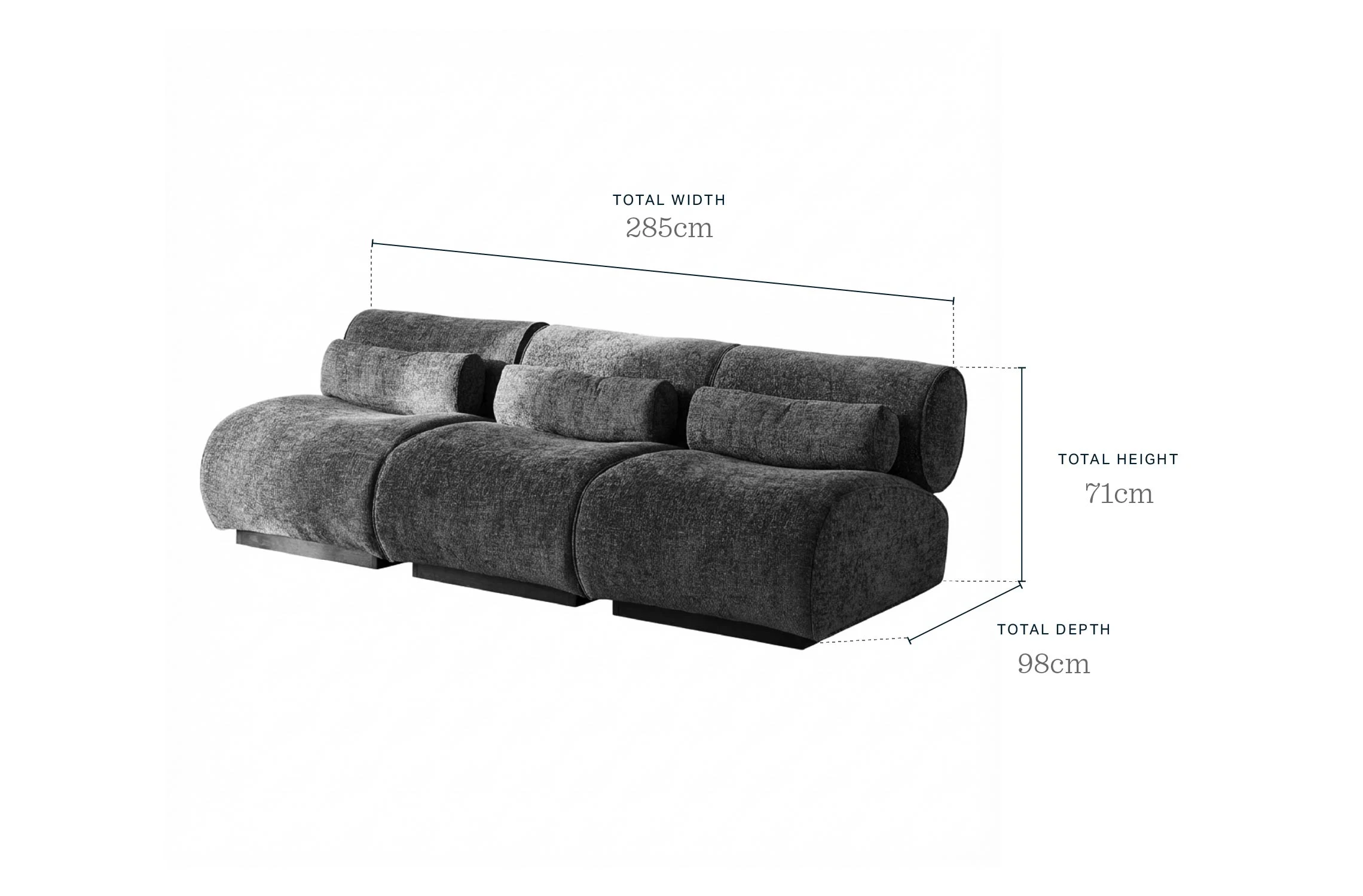Sofia natural fabric 3 seater sofa