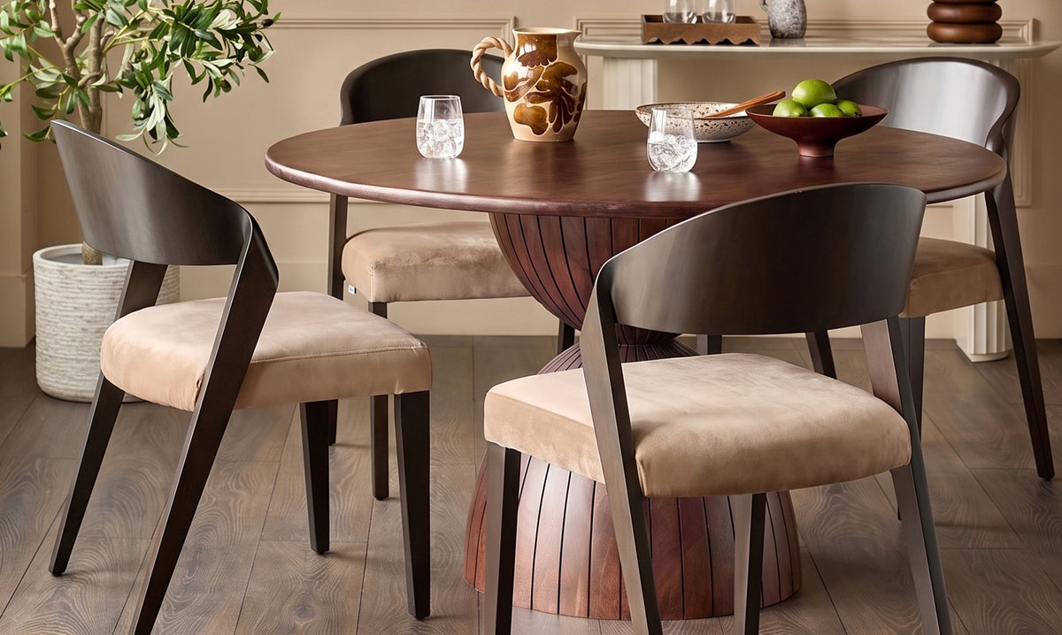 Enzo champagne velvet dining chair - set of 2