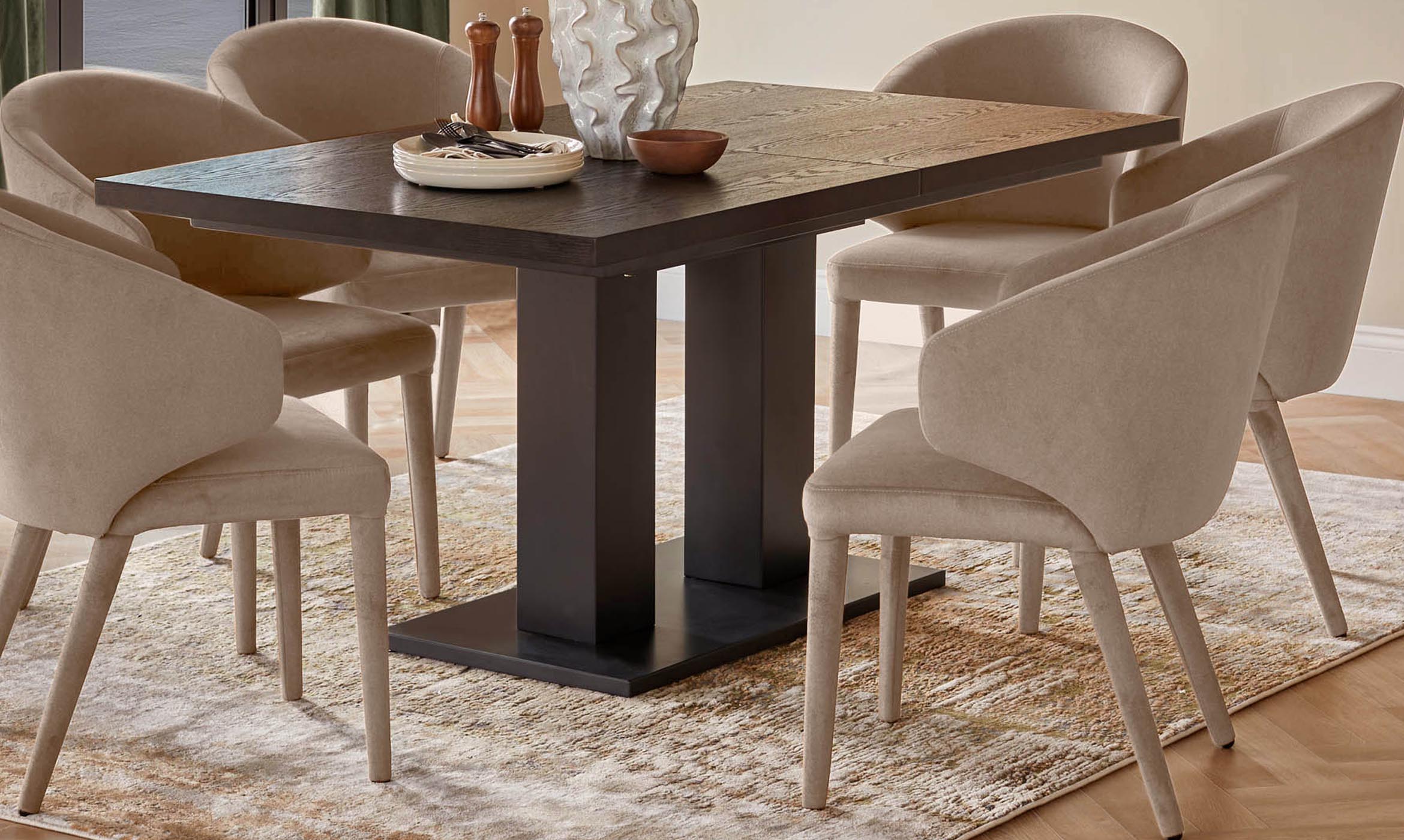 Ethan champagne velvet dining chair