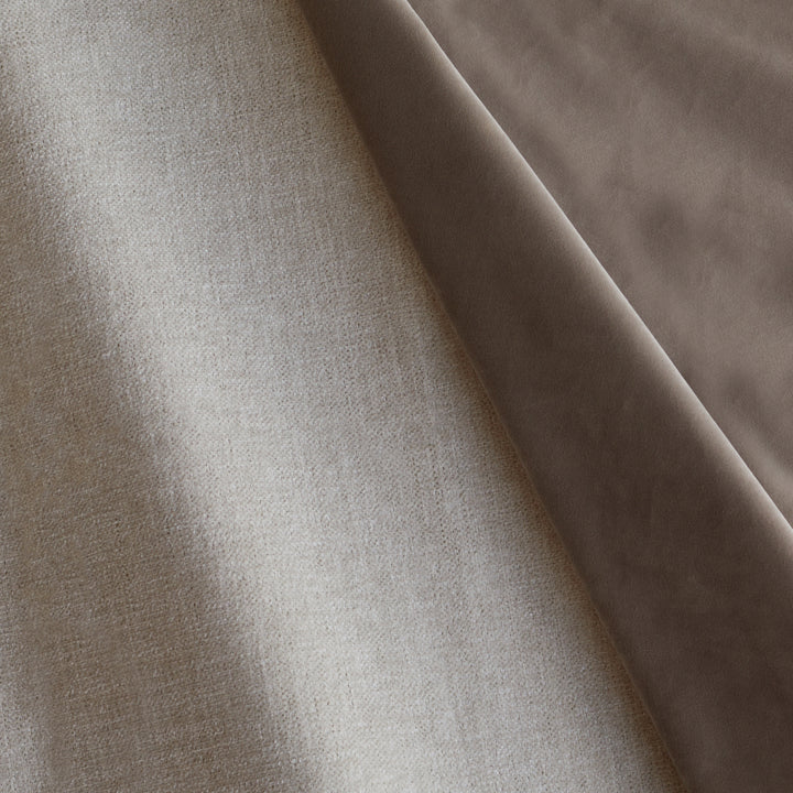 Champagne Plush Velvet and Natural Cosy Chenille
