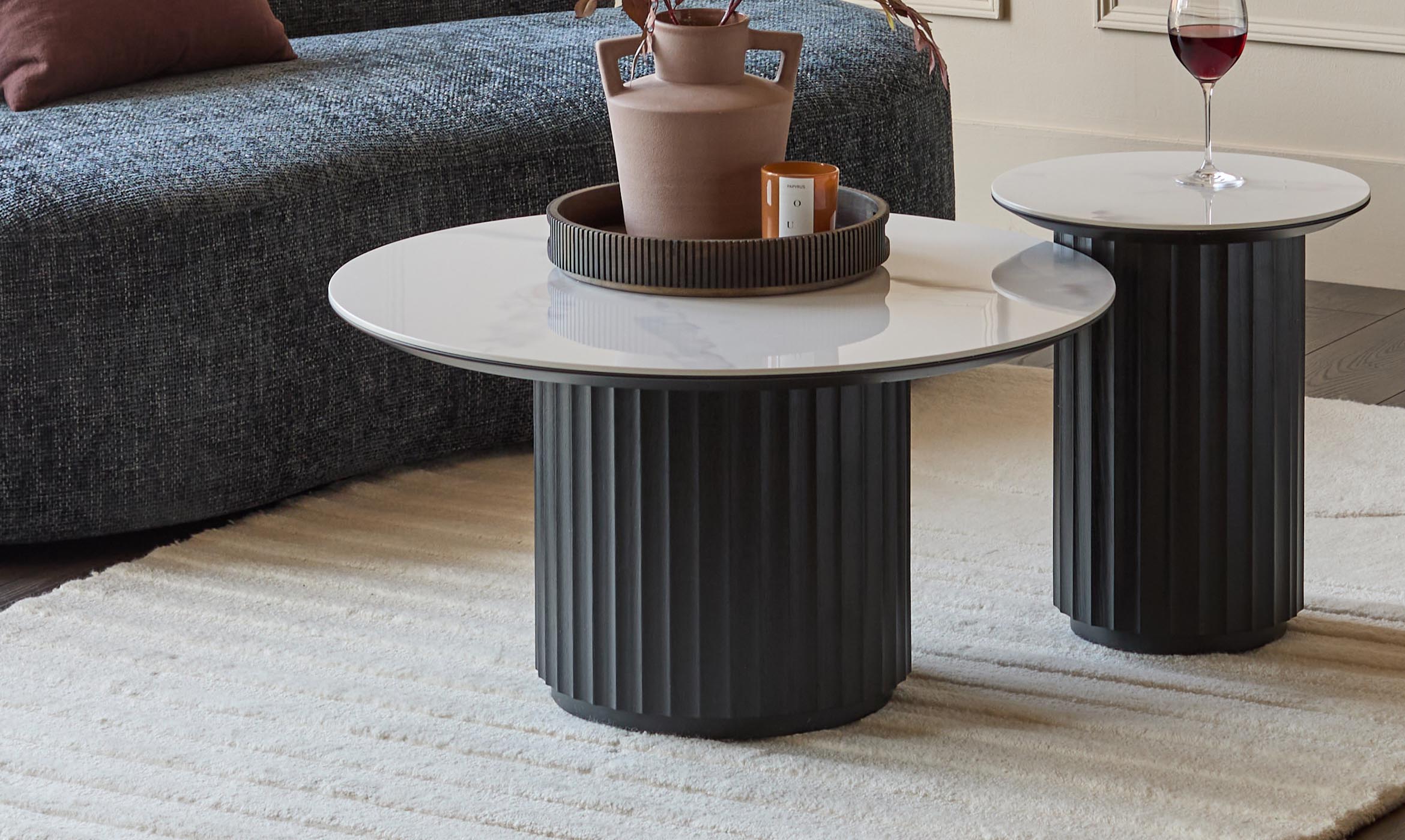 Hanne white ceramic coffee table