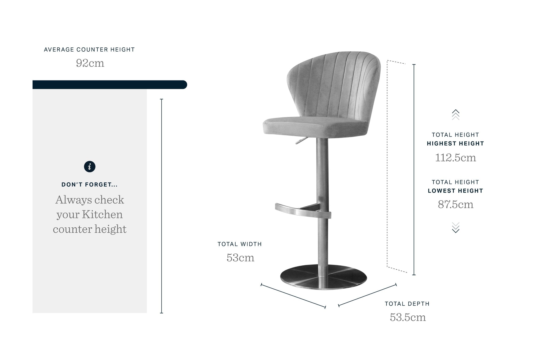 Harper mocha velvet gas lift bar stool