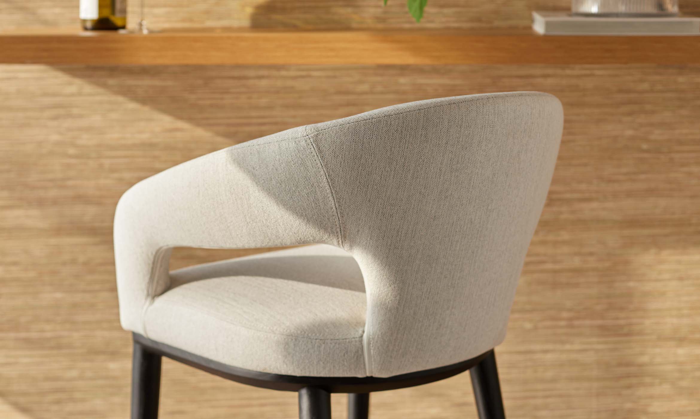 Heath ivory dual tone fabric bar stool
