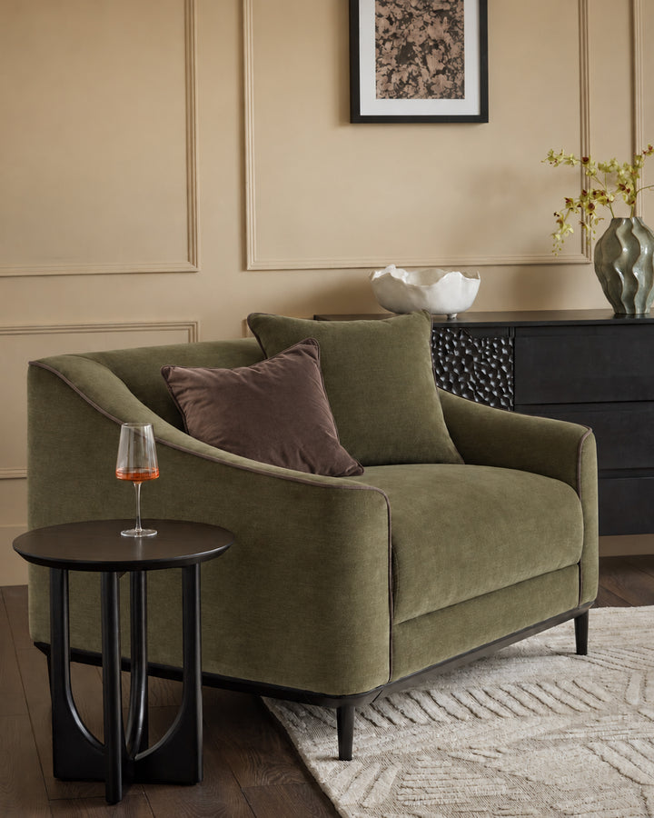 Julep olive green fabric loveseat