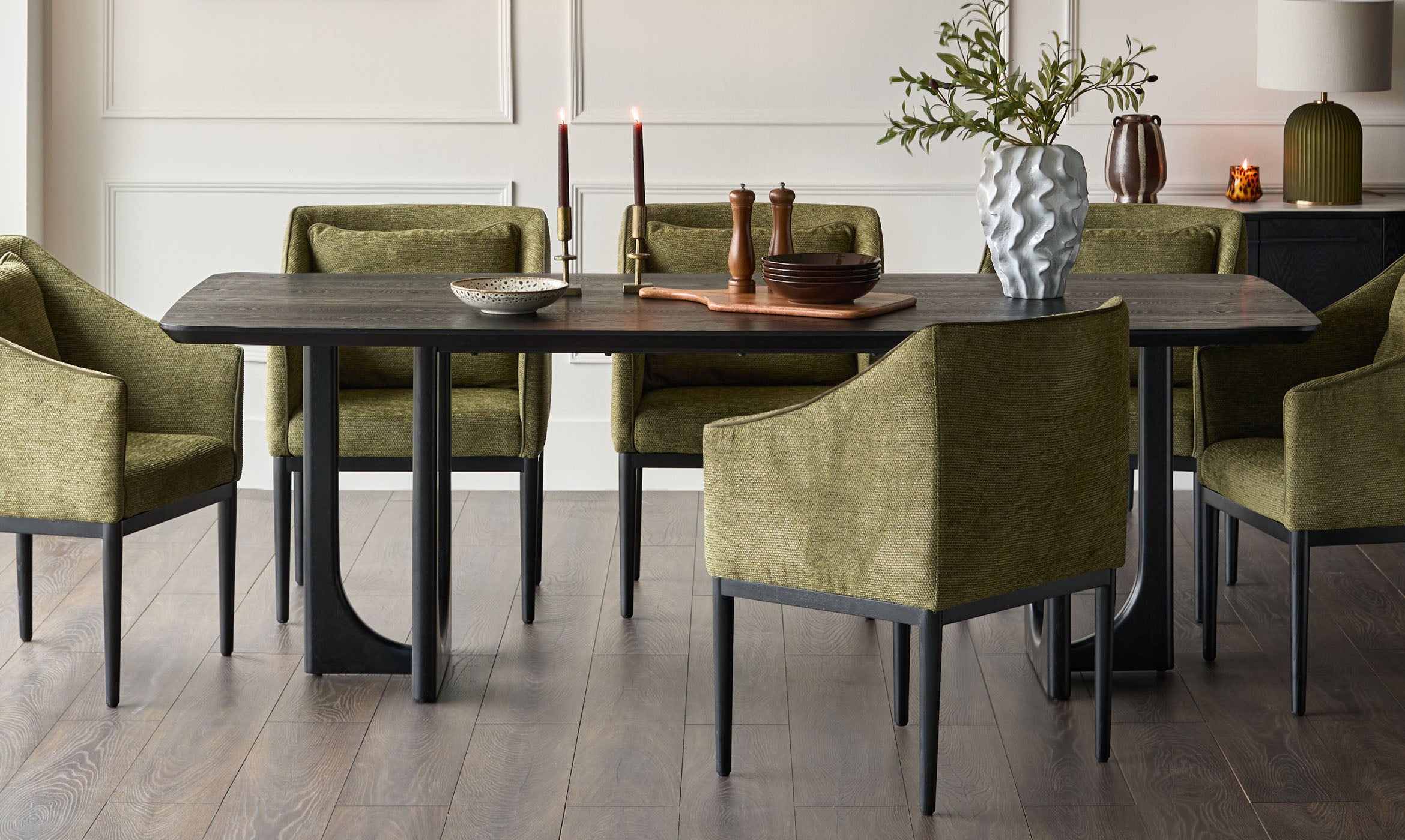 Julep olive green fabric dining chair