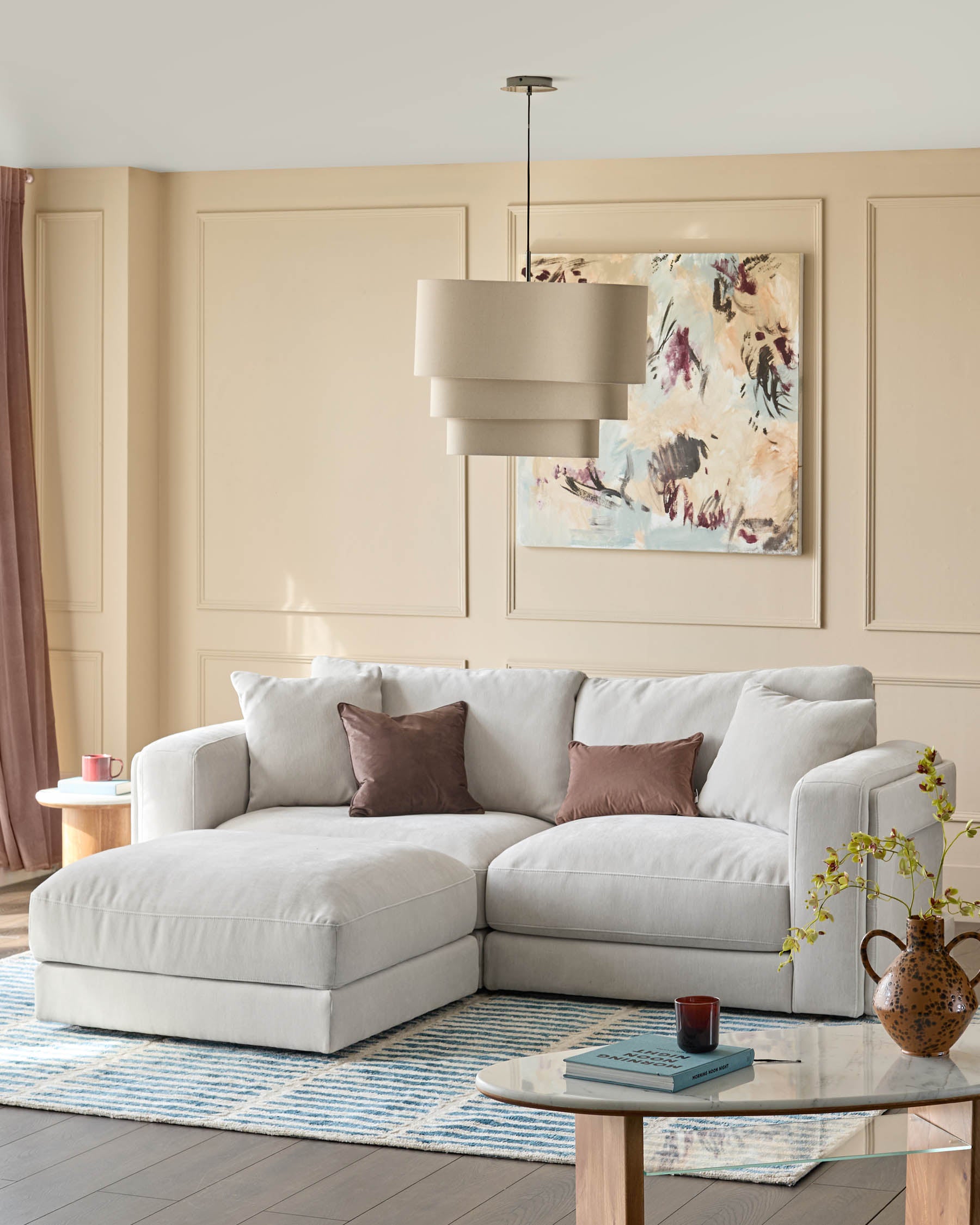 3 seater sofa with cushion sofa Hallton Digitel Print Cushion 3 Seater Sofa Blue 3 Year