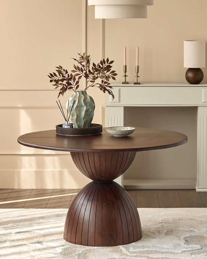 Malin dark wood 4 seater dining table