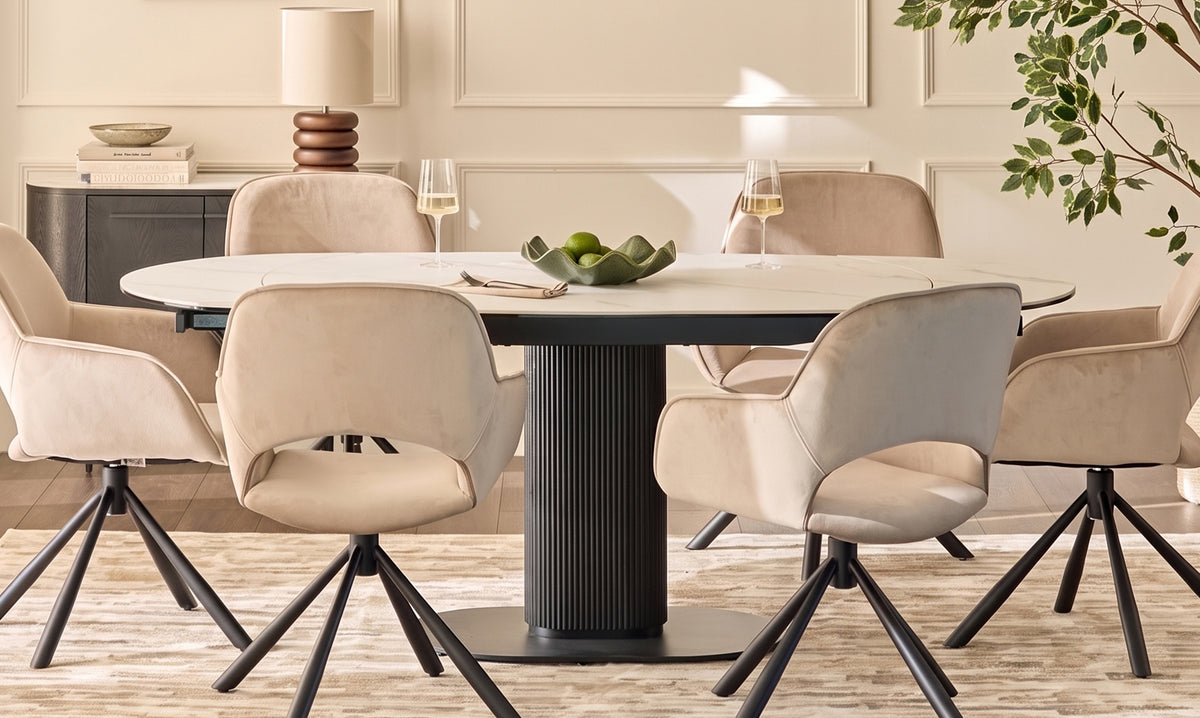 Marlow champagne velvet dining chair - set of 2