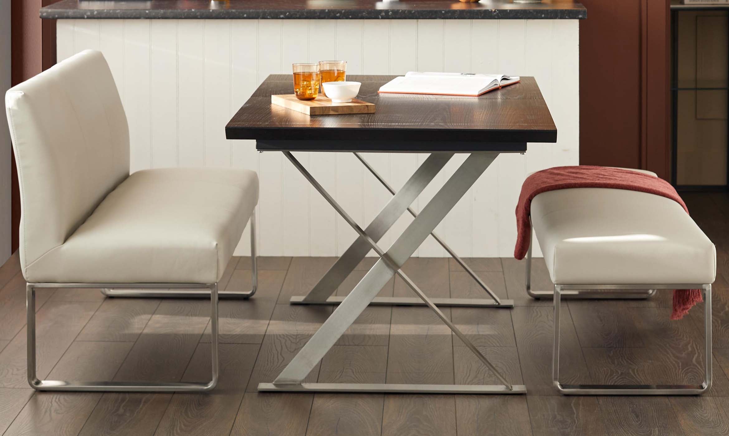 Nala black wood extending 6 to 8 seater dining table