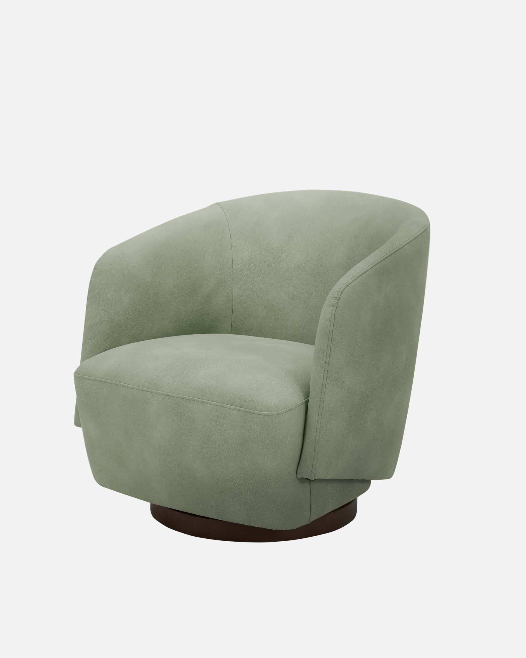 Natalia sage green swivel accent chair