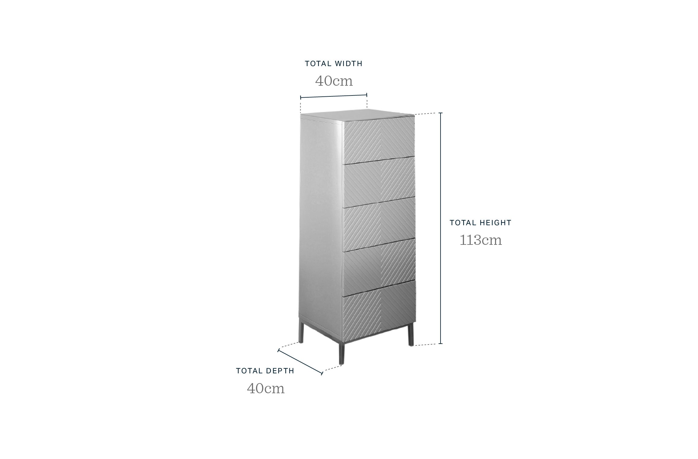 Noah White Gloss Tallboy