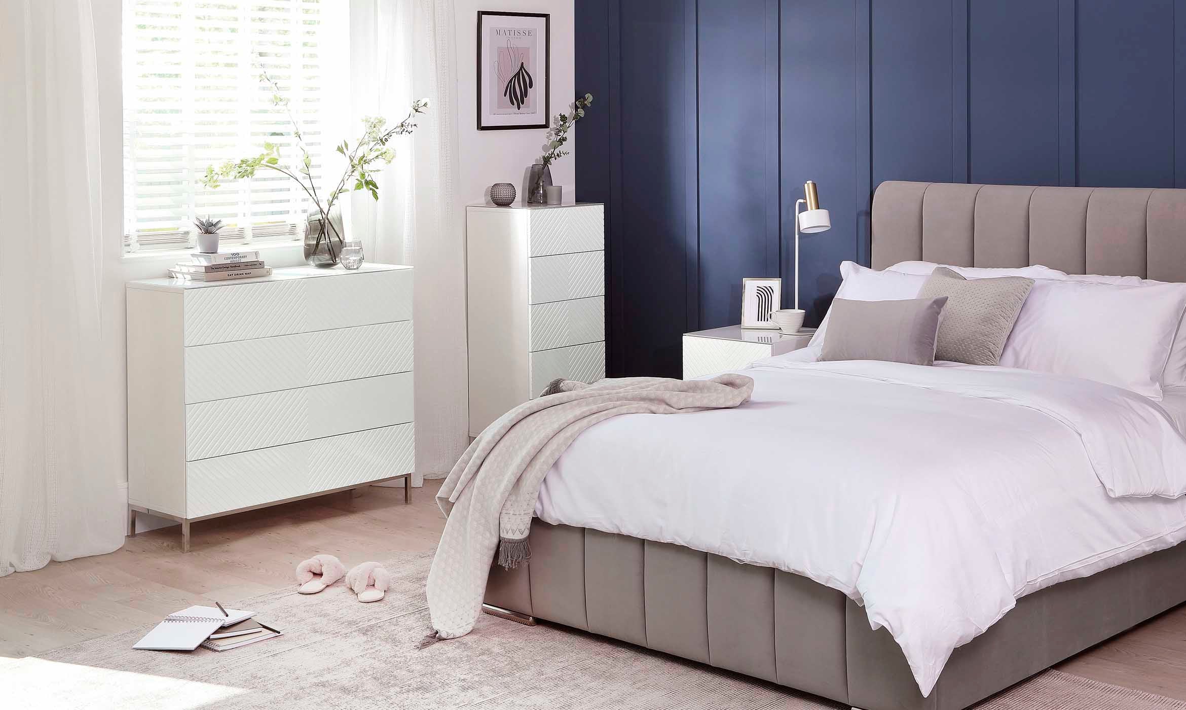 Noah White Gloss Tallboy