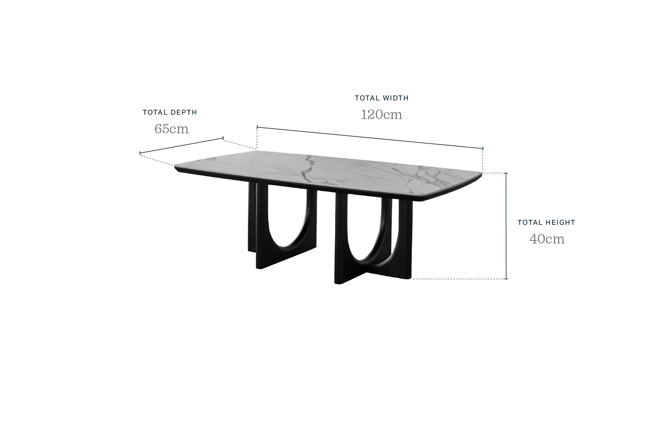 Orlan Coffee Table Black Ash