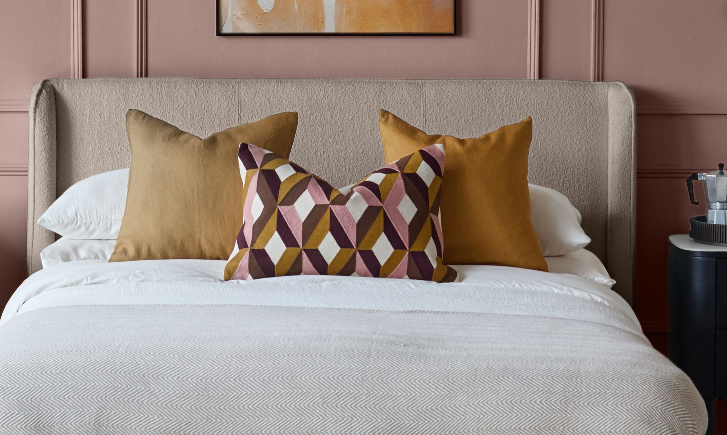 Paolo Natural Soft Boucle King Bed