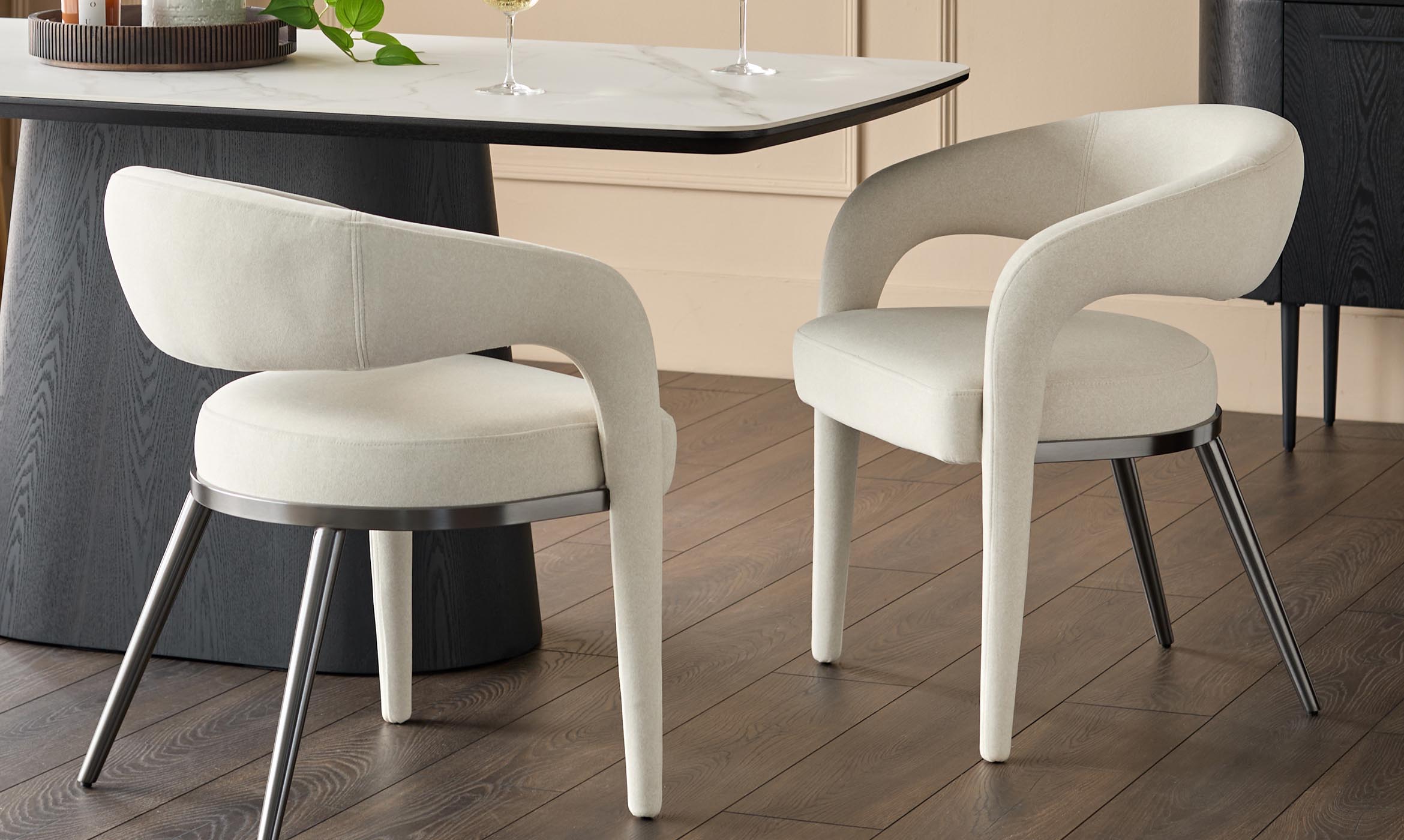 Rhett cream fabric dining chair