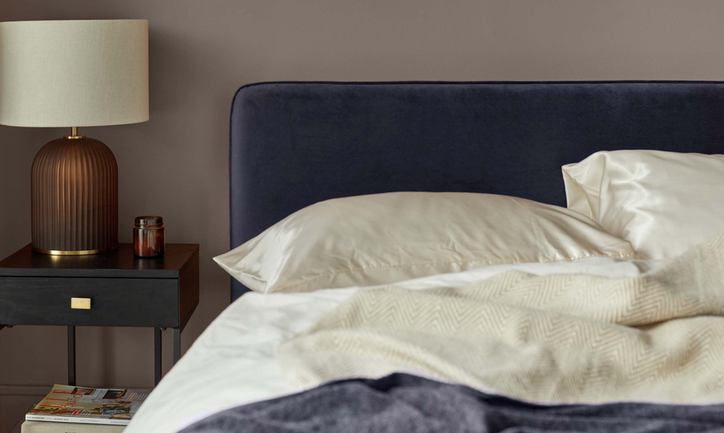 Turin dark navy velvet king size ottoman storage bed