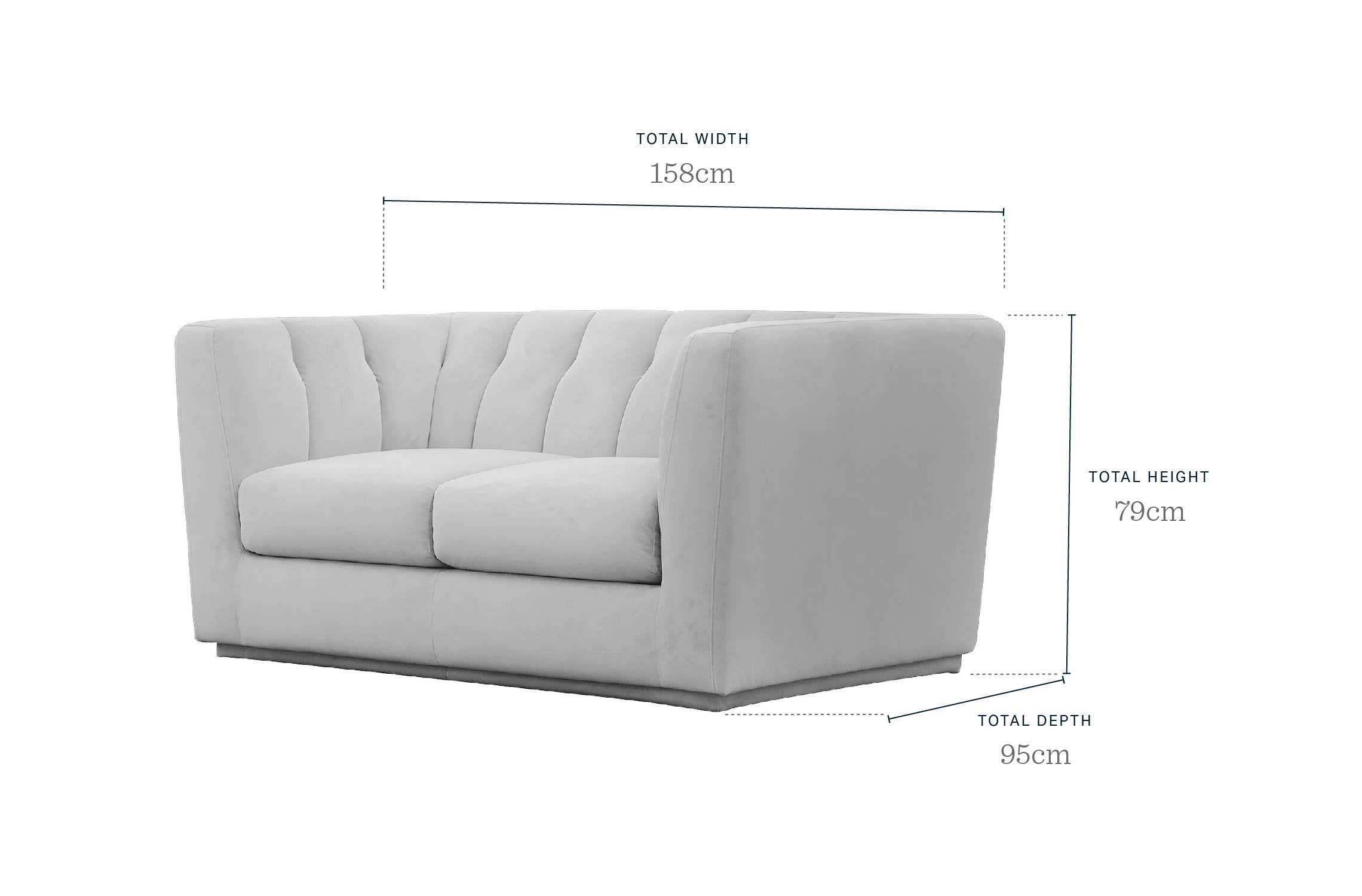 Valentina red velvet 2 seater sofa