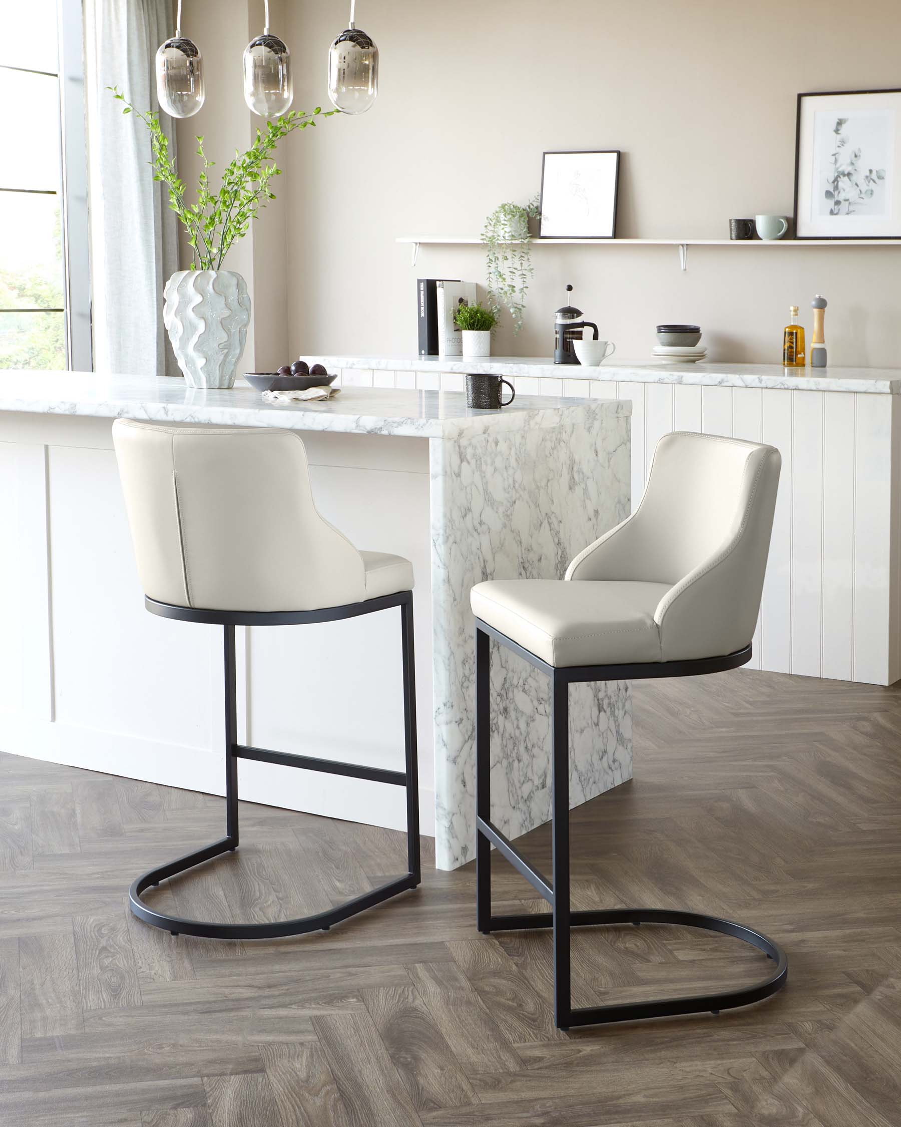Grey Kitchen Island Stools Form Light Grey Faux Leather Bar Stool