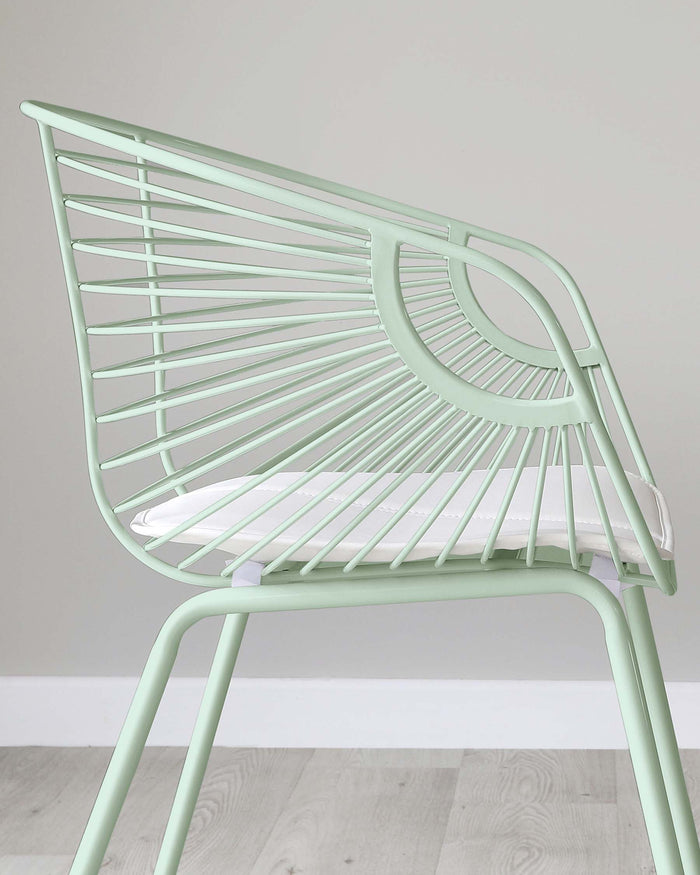 jasper metal chair sage green